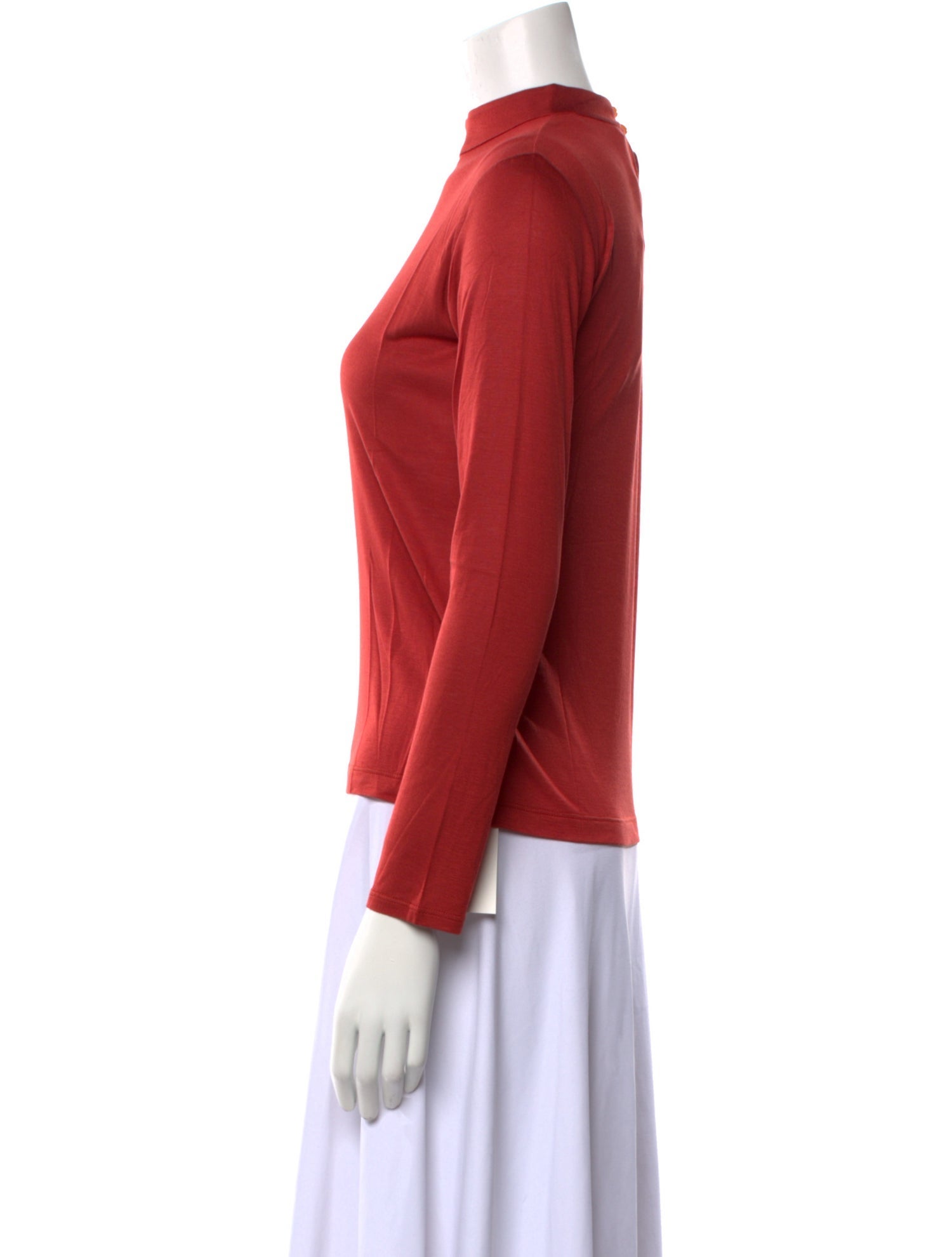 Leggiadro Mock Neck Long Sleeve Top