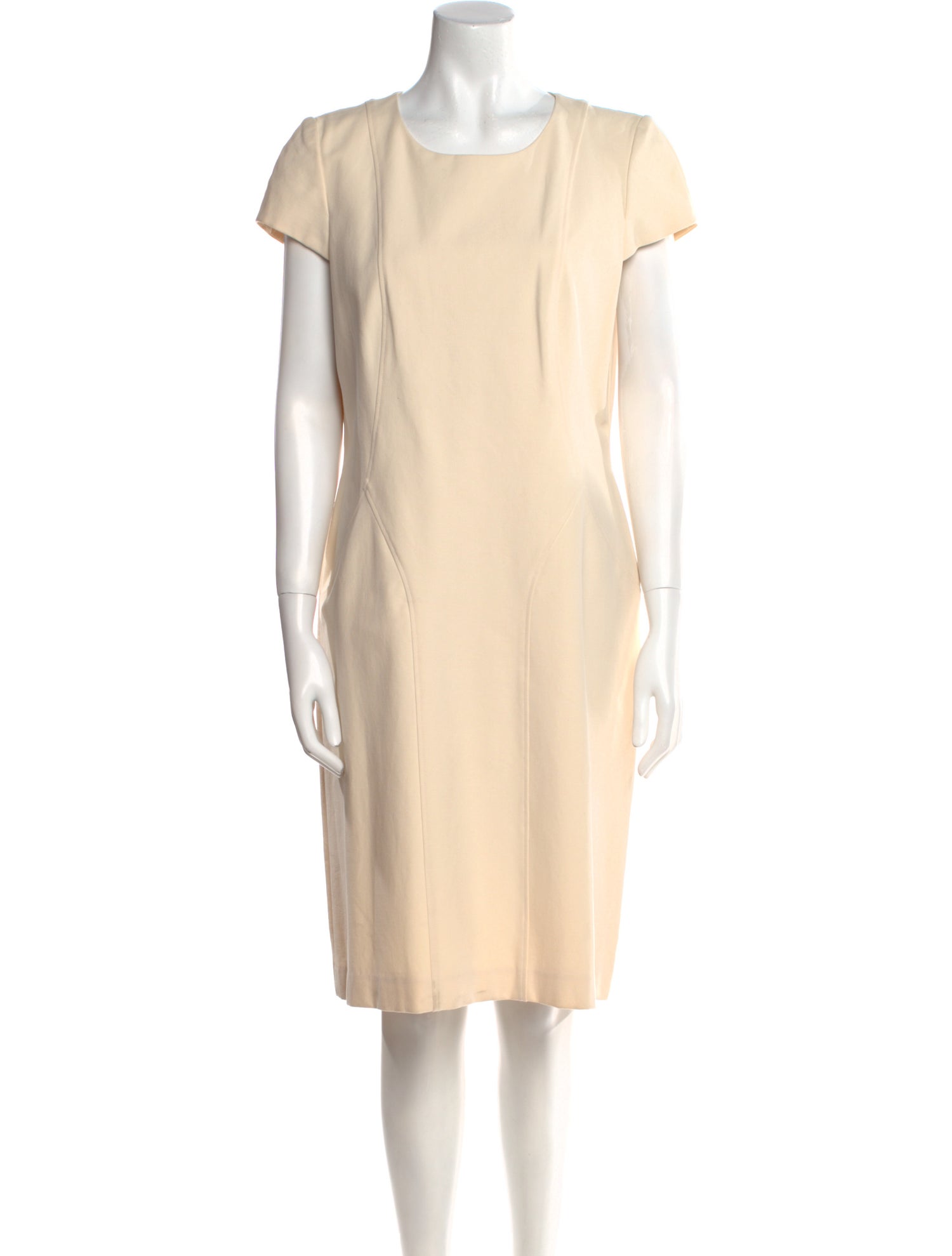 Leggiadro Scoop Neck Knee-Length Dress