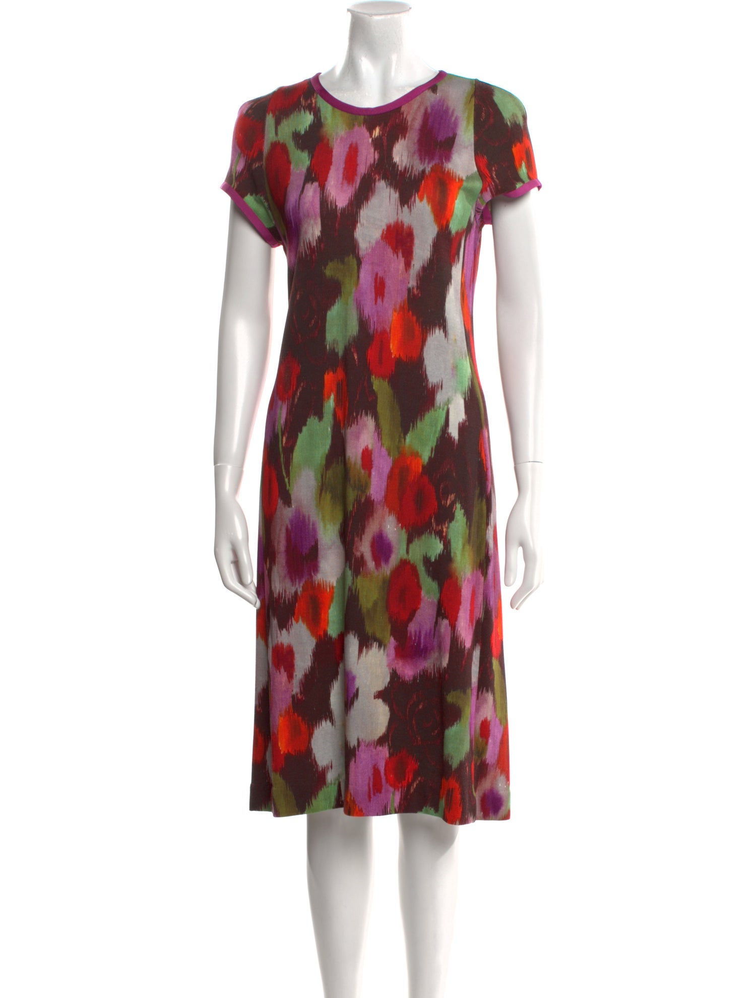 Leggiadro Printed Midi Length Dress w/ Tags