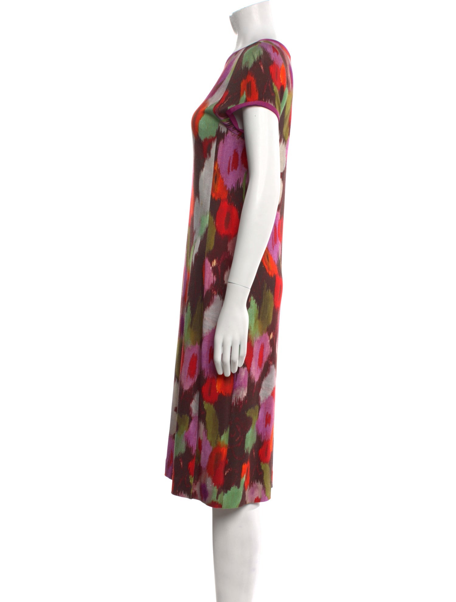 Leggiadro Printed Midi Length Dress w/ Tags