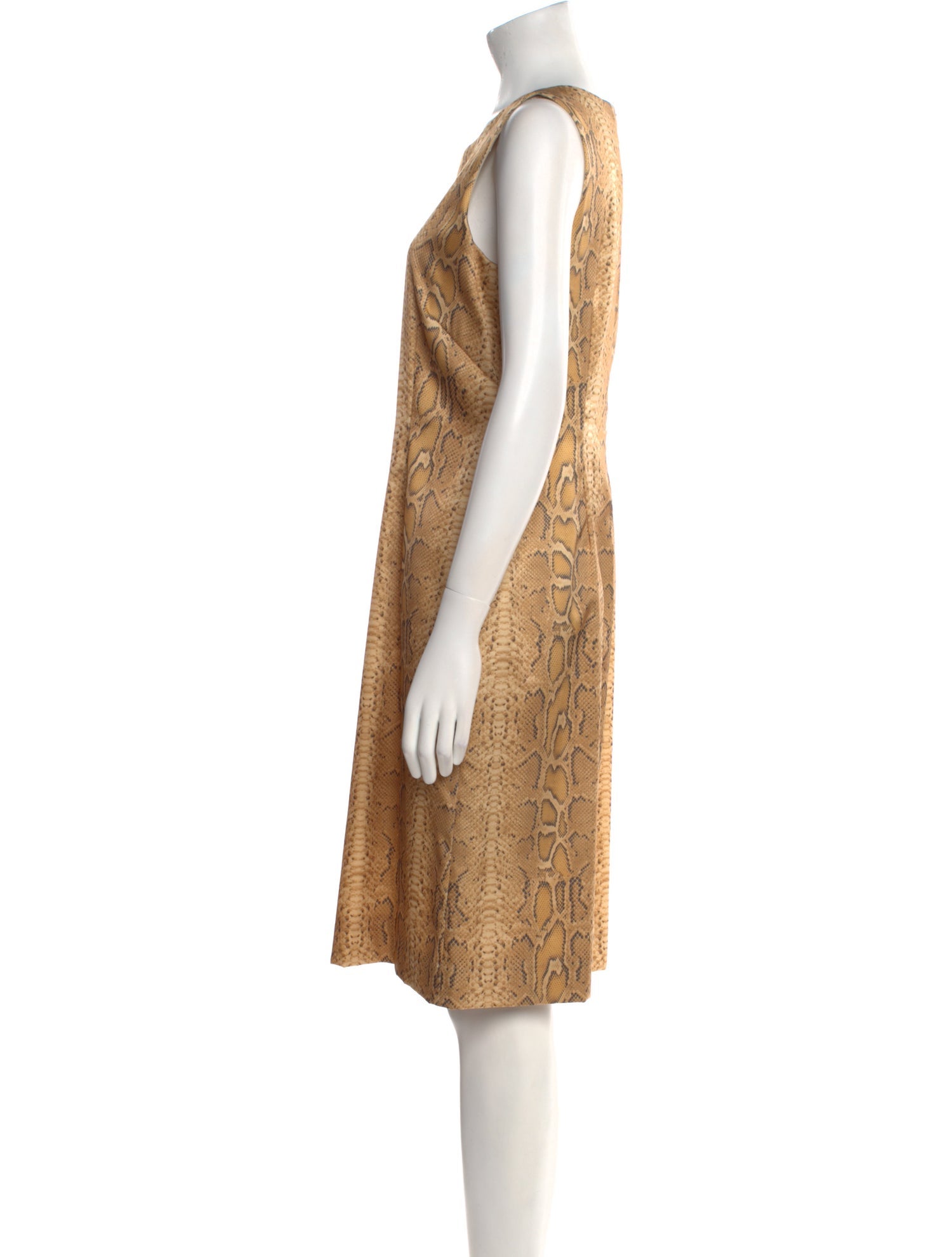 Leggiadro Animal Print Knee-Length Dress w/ Tags