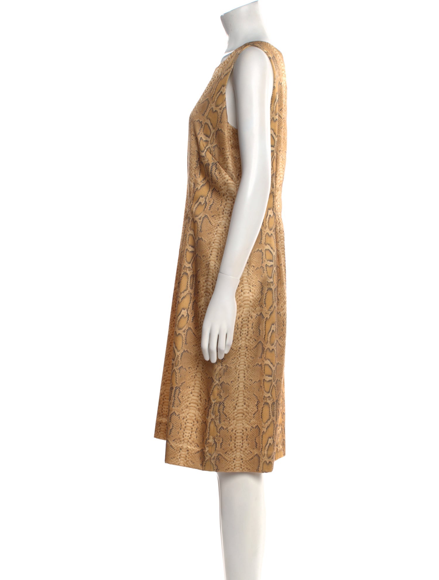 Leggiadro Animal Print Knee-Length Dress w/ Tags