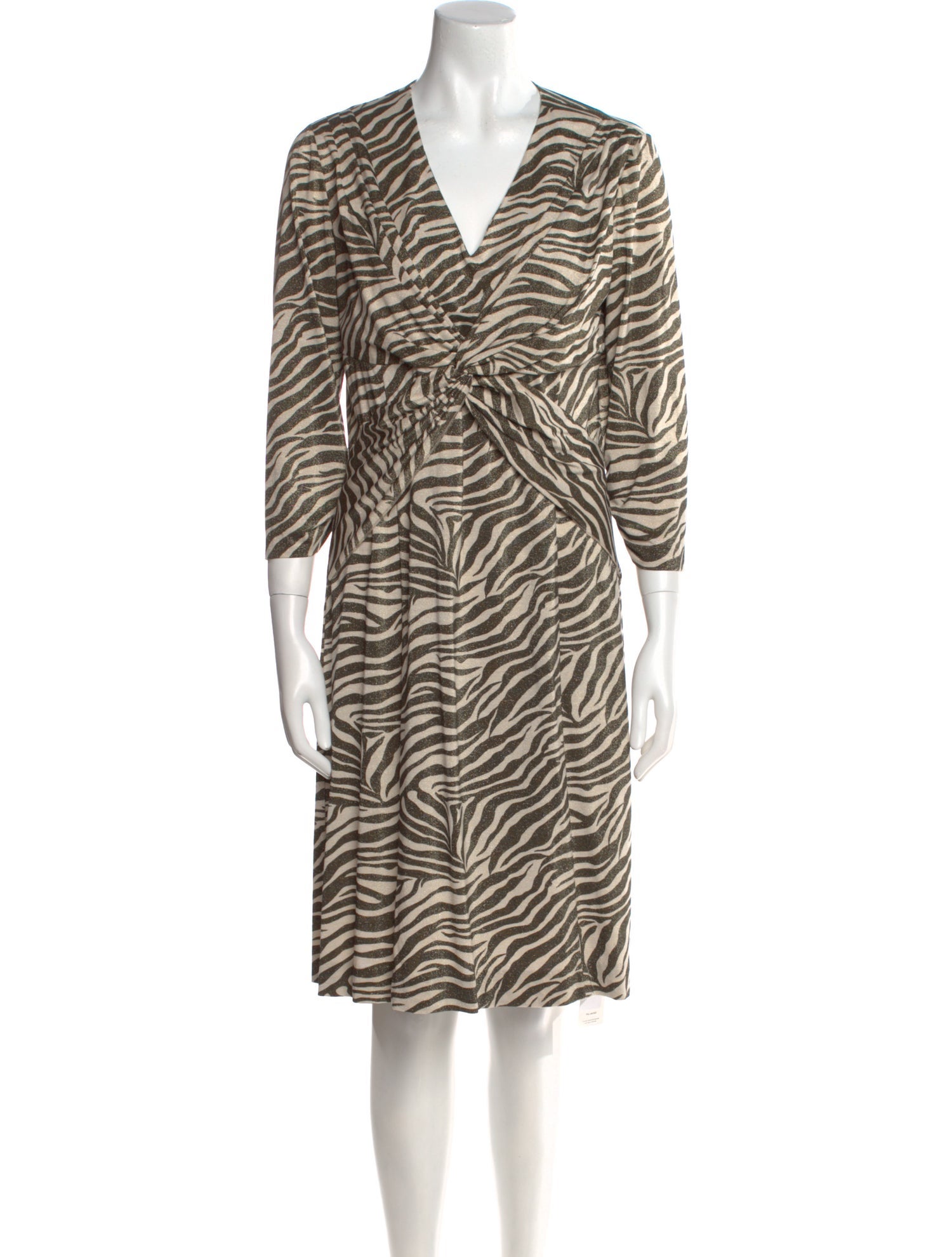 Leggiadro Animal Print Knee-Length Dress w/ Tags