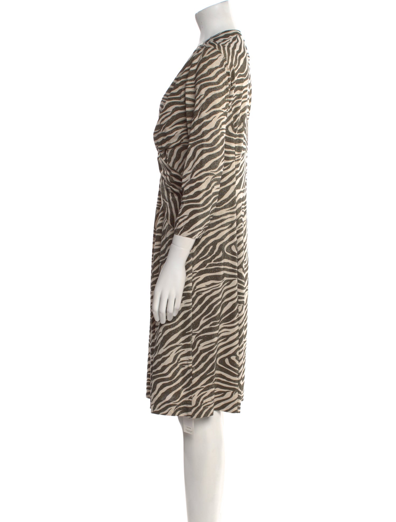 Leggiadro Animal Print Knee-Length Dress w/ Tags