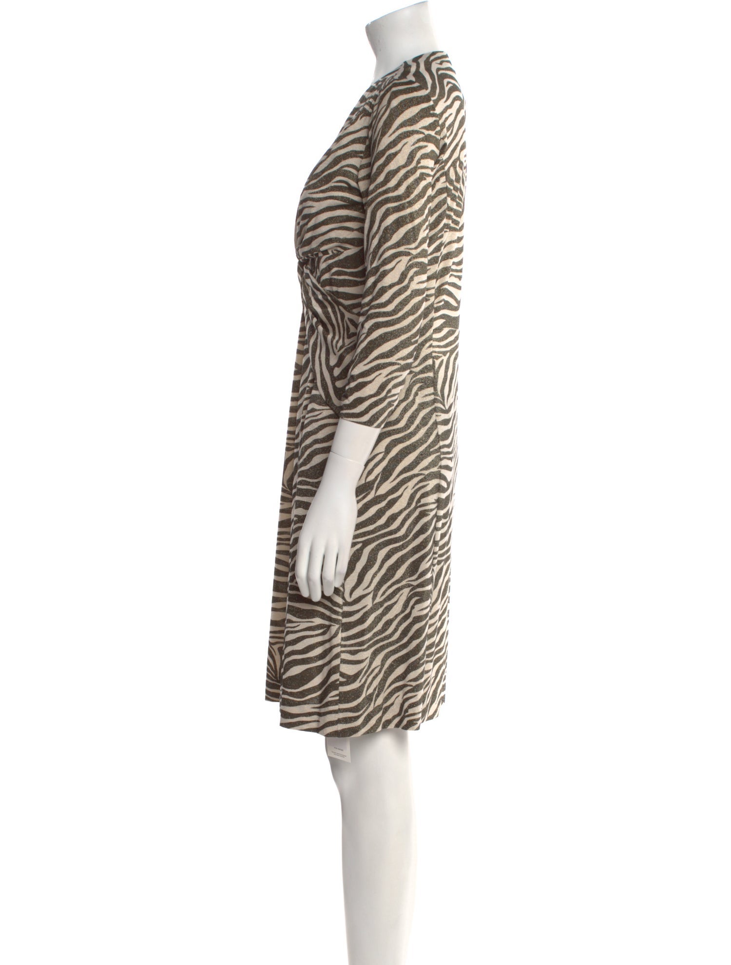 Leggiadro Animal Print Knee-Length Dress w/ Tags
