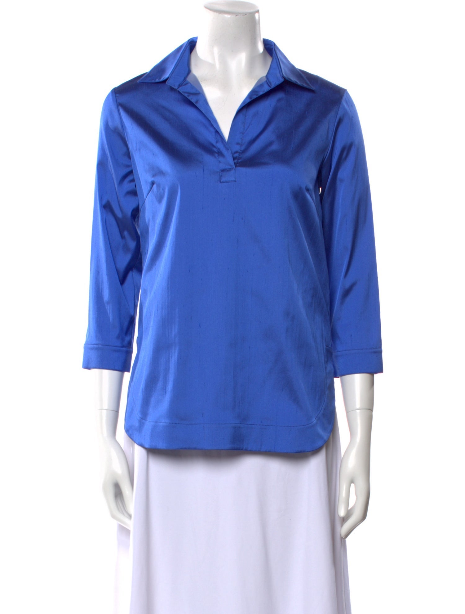 Leggiadro Silk Three-Quarter Sleeve Polo