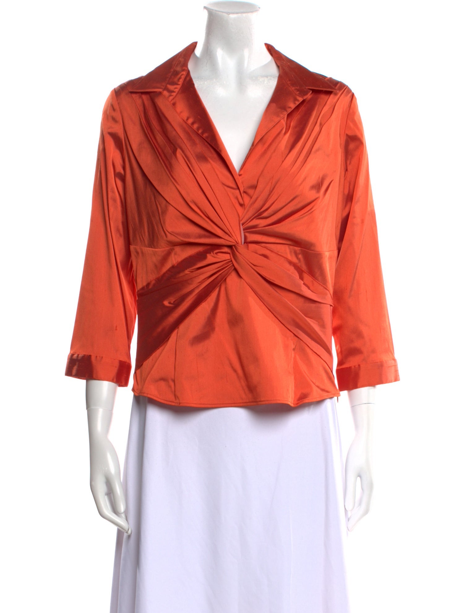 Leggiadro Silk Three-Quarter Sleeve Blouse w/ Tags