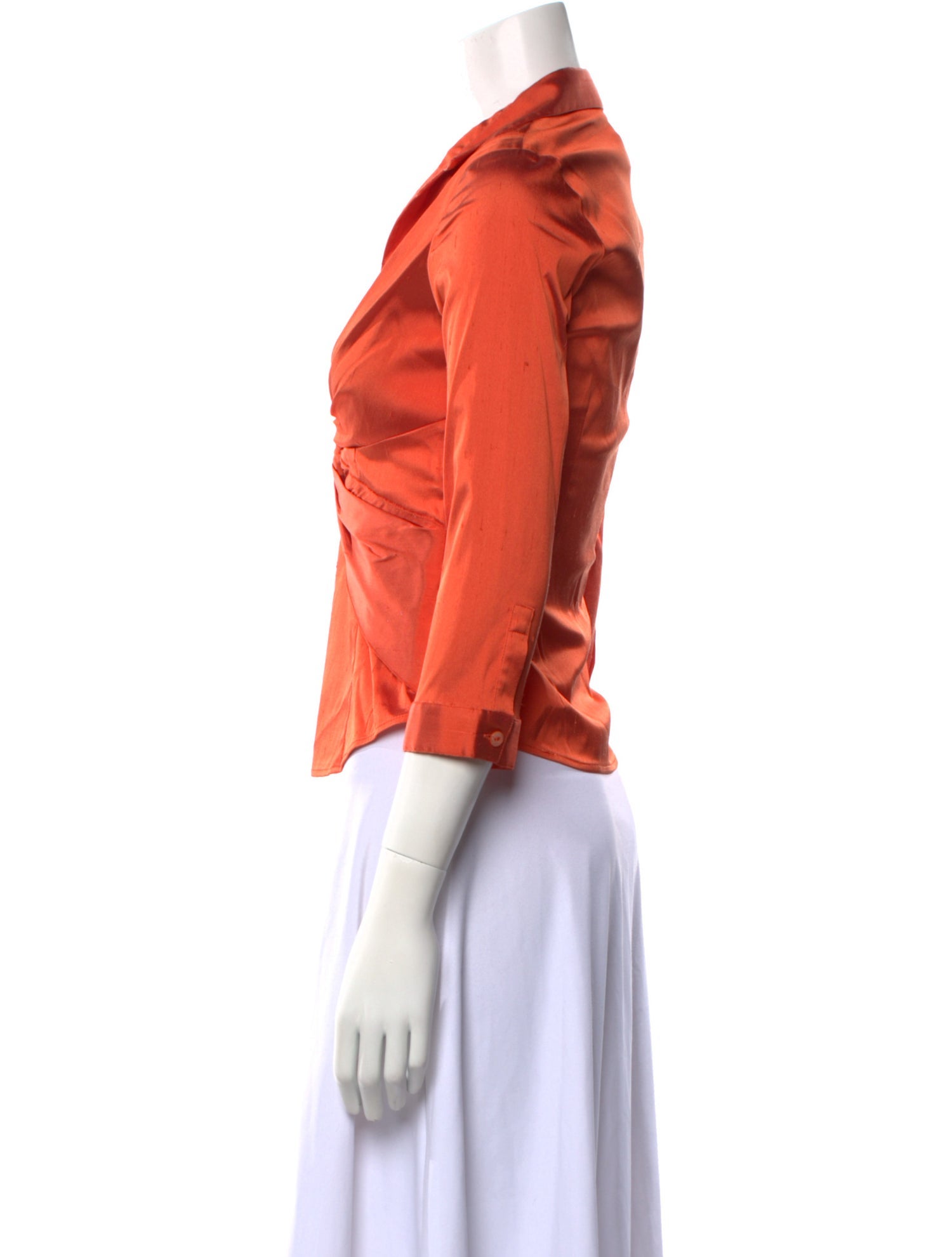 Leggiadro Silk V-Neck Crop Top