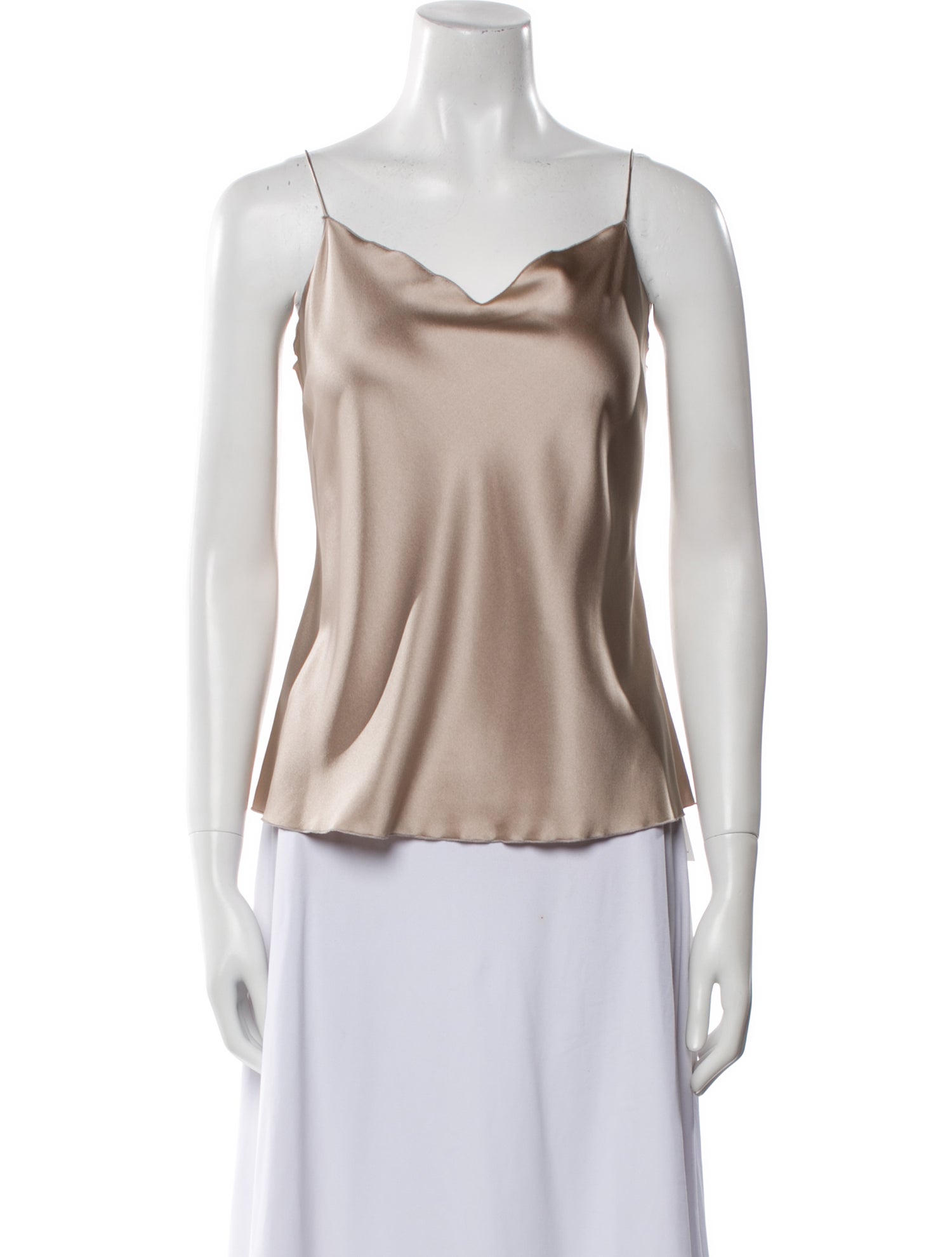 Leggiadro Silk Cowl Neck Top