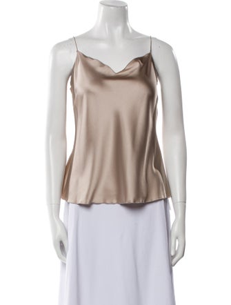 Leggiadro Silk Cowl Neck Top