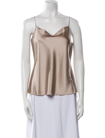 Leggiadro Silk Cowl Neck Top