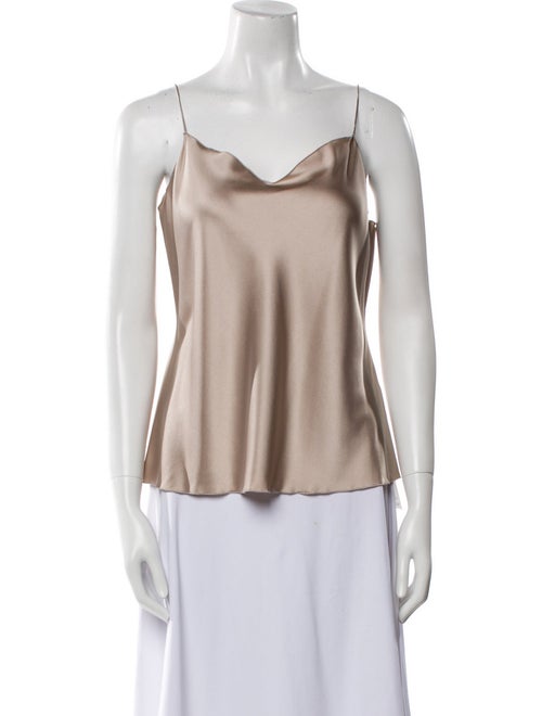 Leggiadro Silk Cowl Neck Top