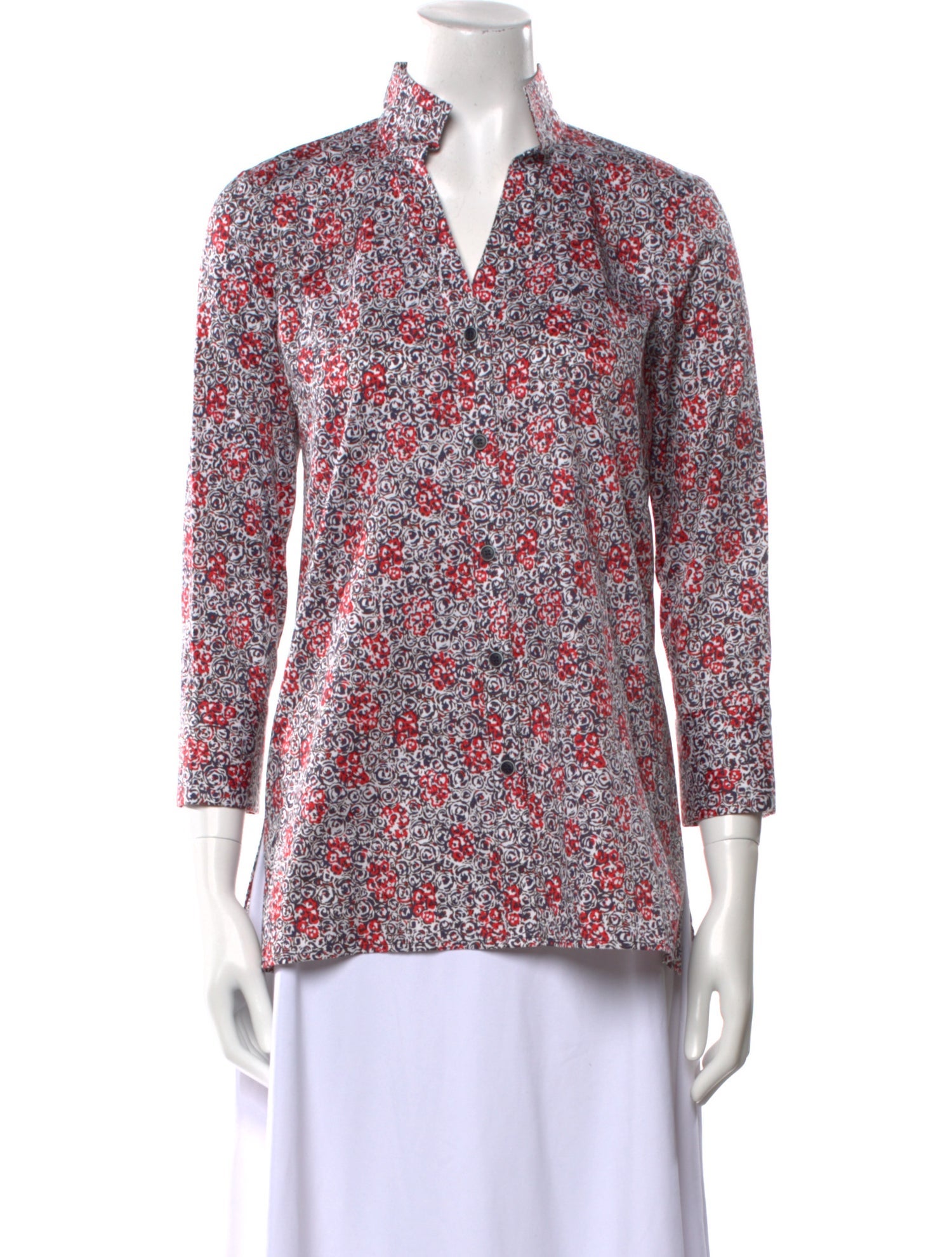 Leggiadro Printed Three-Quarter Sleeve Polo