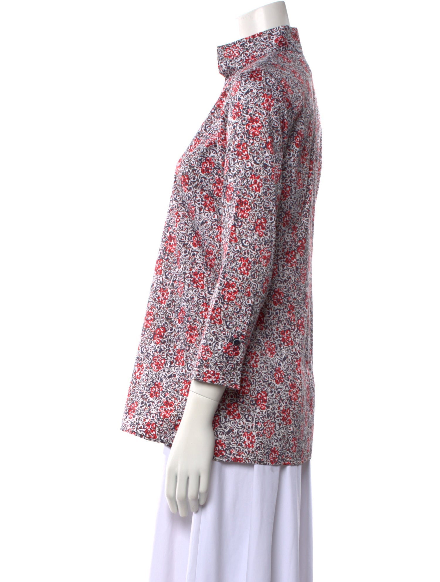 Leggiadro Printed Three-Quarter Sleeve Polo