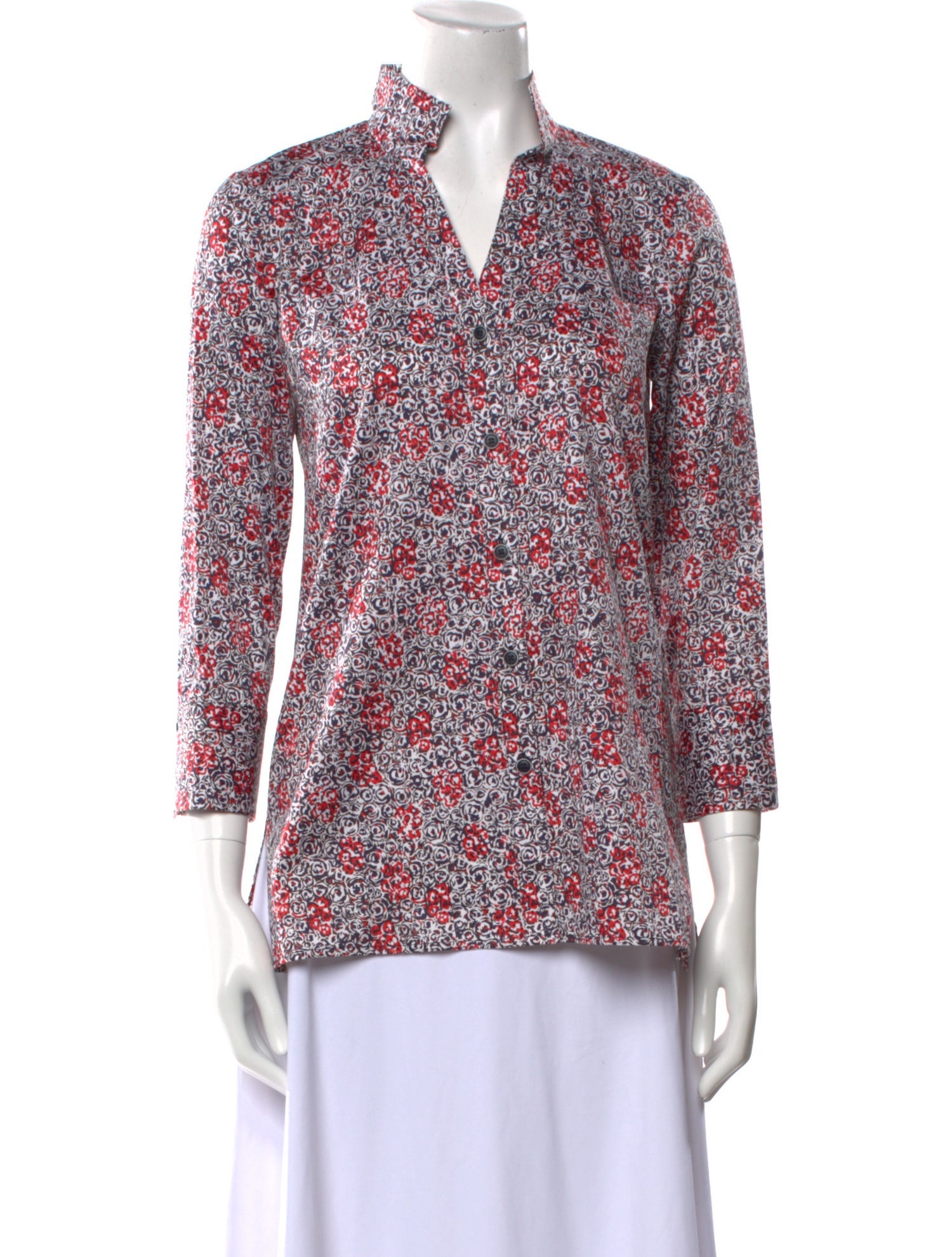 Leggiadro Printed V-Neck Polo