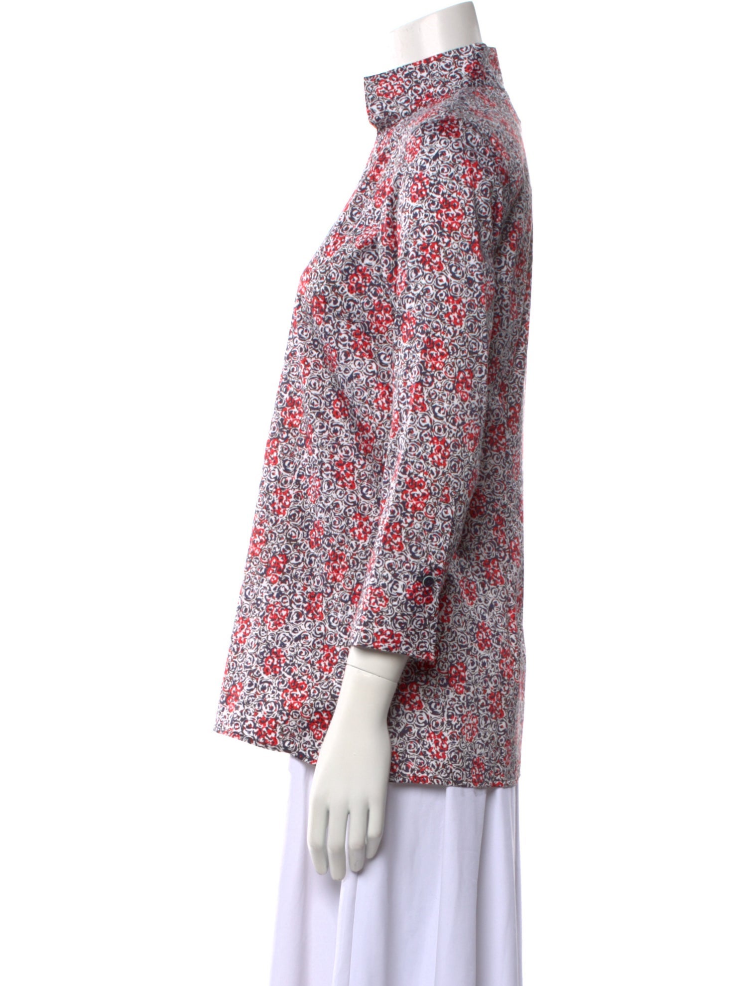 Leggiadro Printed V-Neck Polo