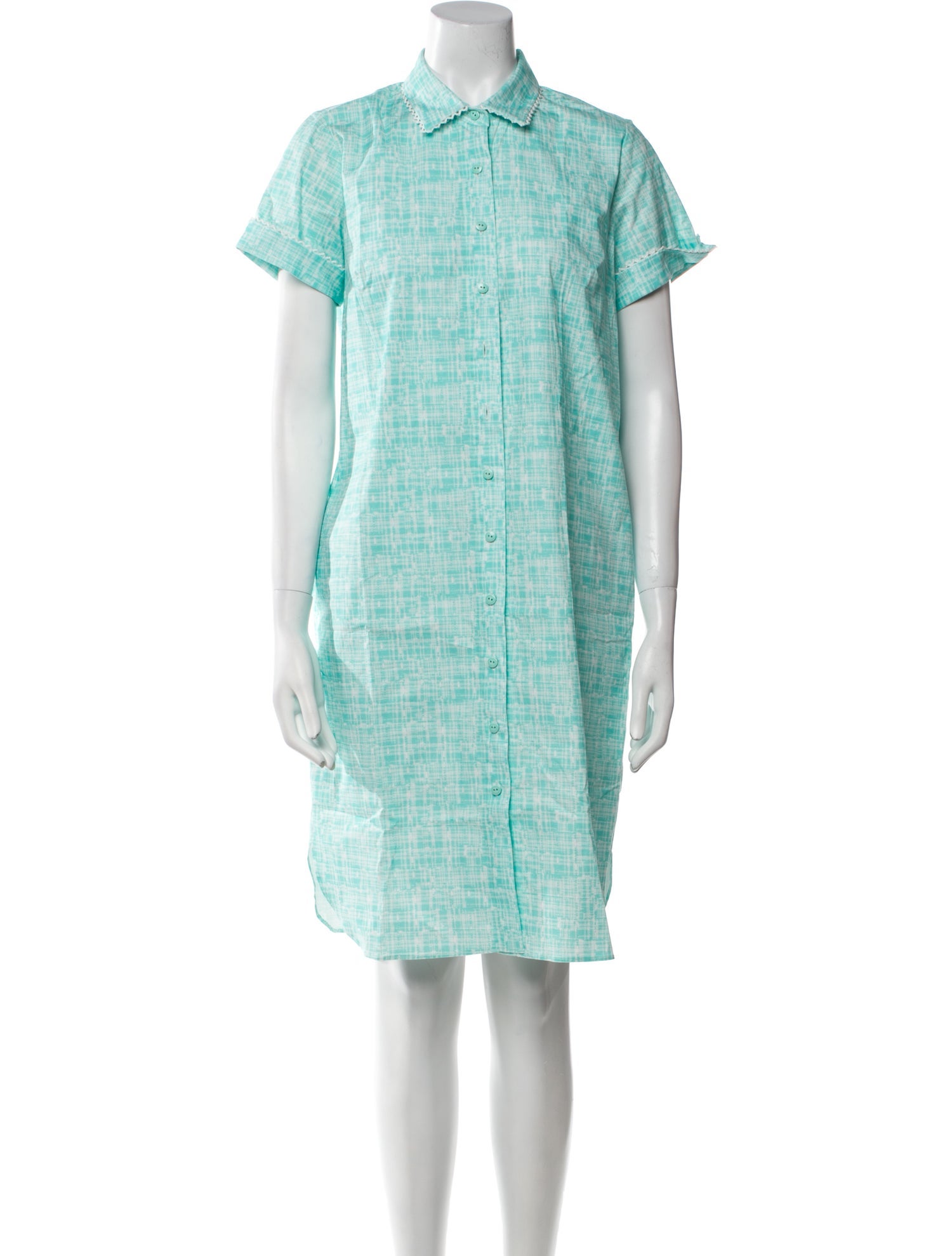 Leggiadro Plaid Print Knee-Length Dress w/ Tags