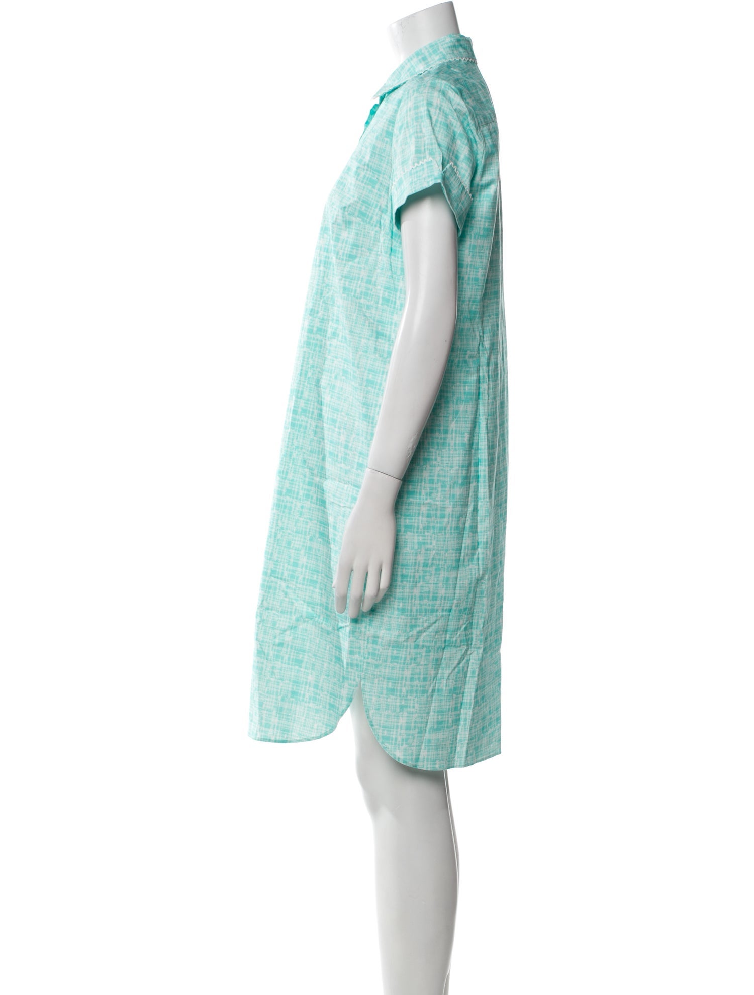 Leggiadro Plaid Print Knee-Length Dress w/ Tags