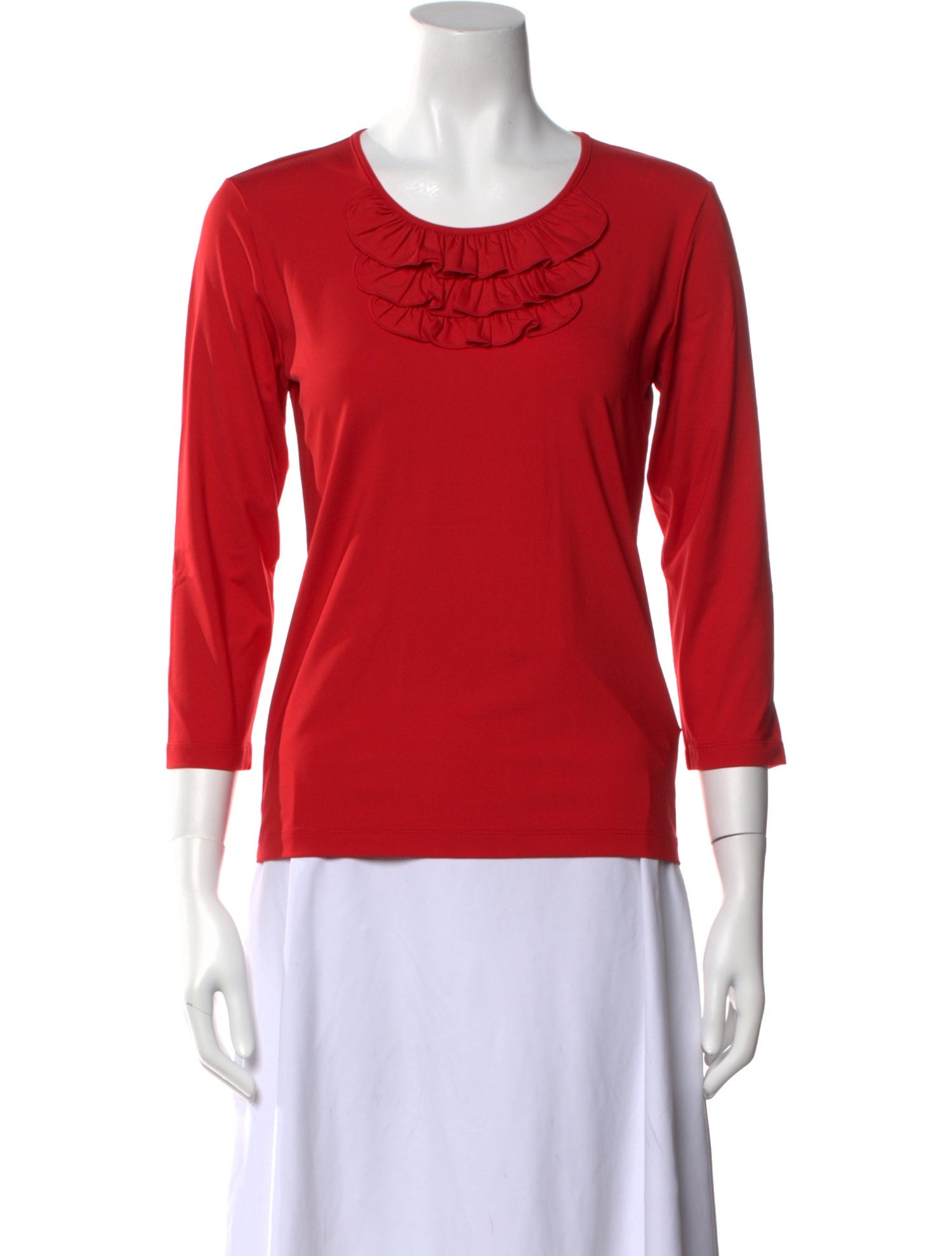 Leggiadro Scoop Neck Three-Quarter Sleeve T-Shirt w/ Tags