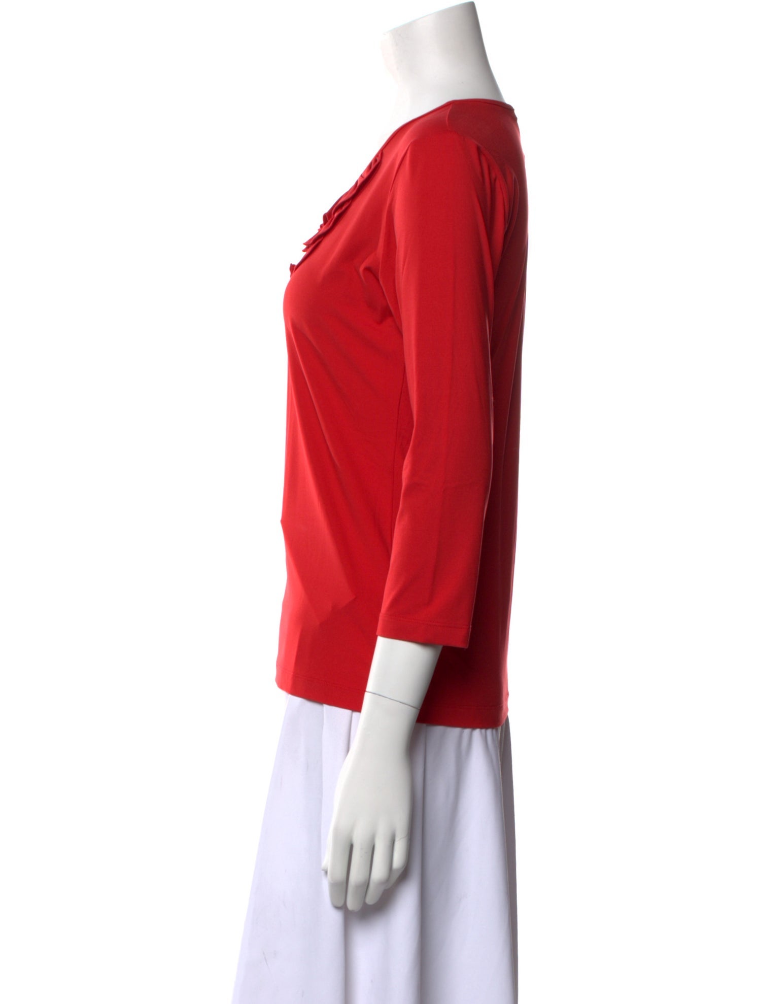 Leggiadro Scoop Neck Three-Quarter Sleeve T-Shirt w/ Tags