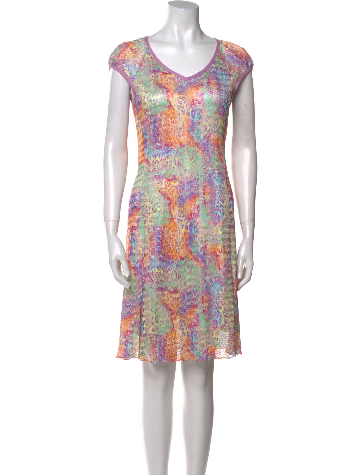 Leggiadro Silk Knee-Length Dress