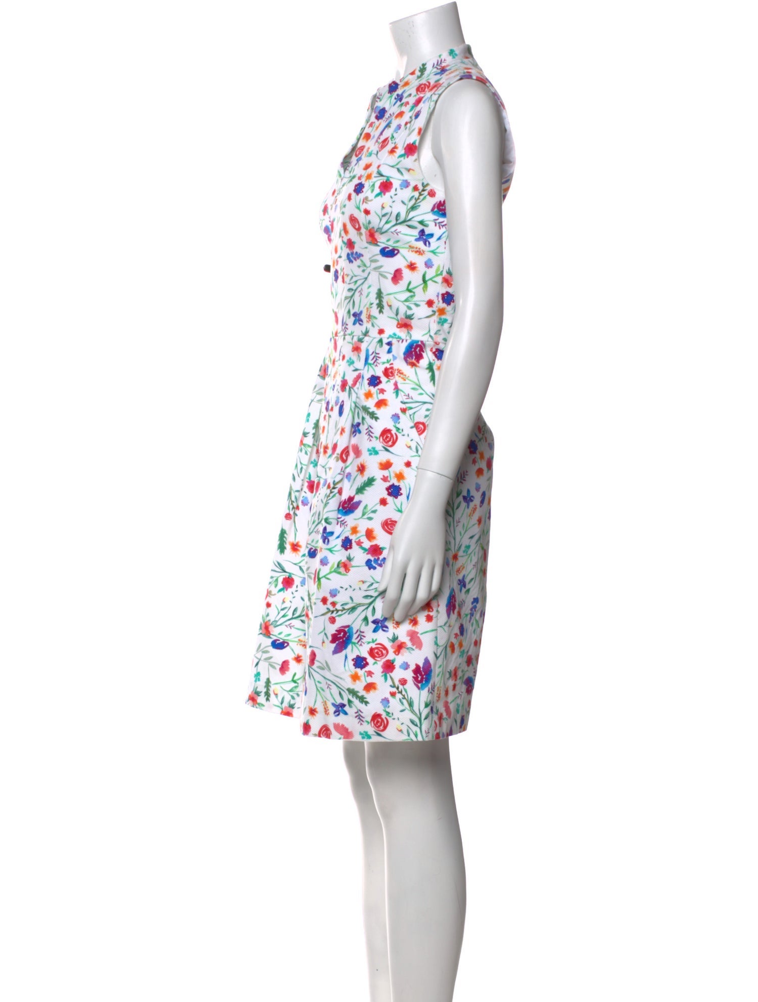 Leggiadro Floral Print Knee-Length Dress