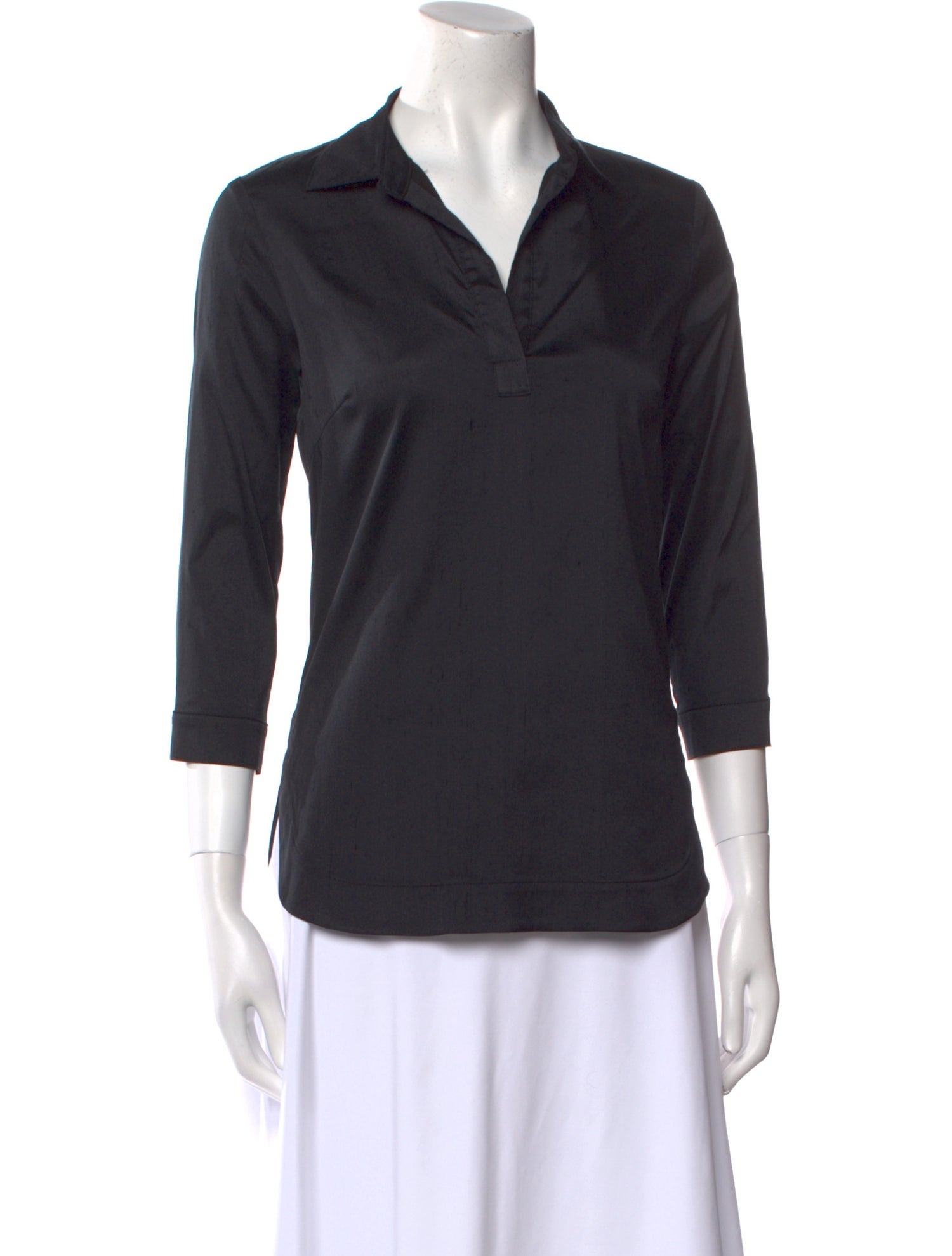 Leggiadro Silk Three-Quarter Sleeve Top w/ Tags