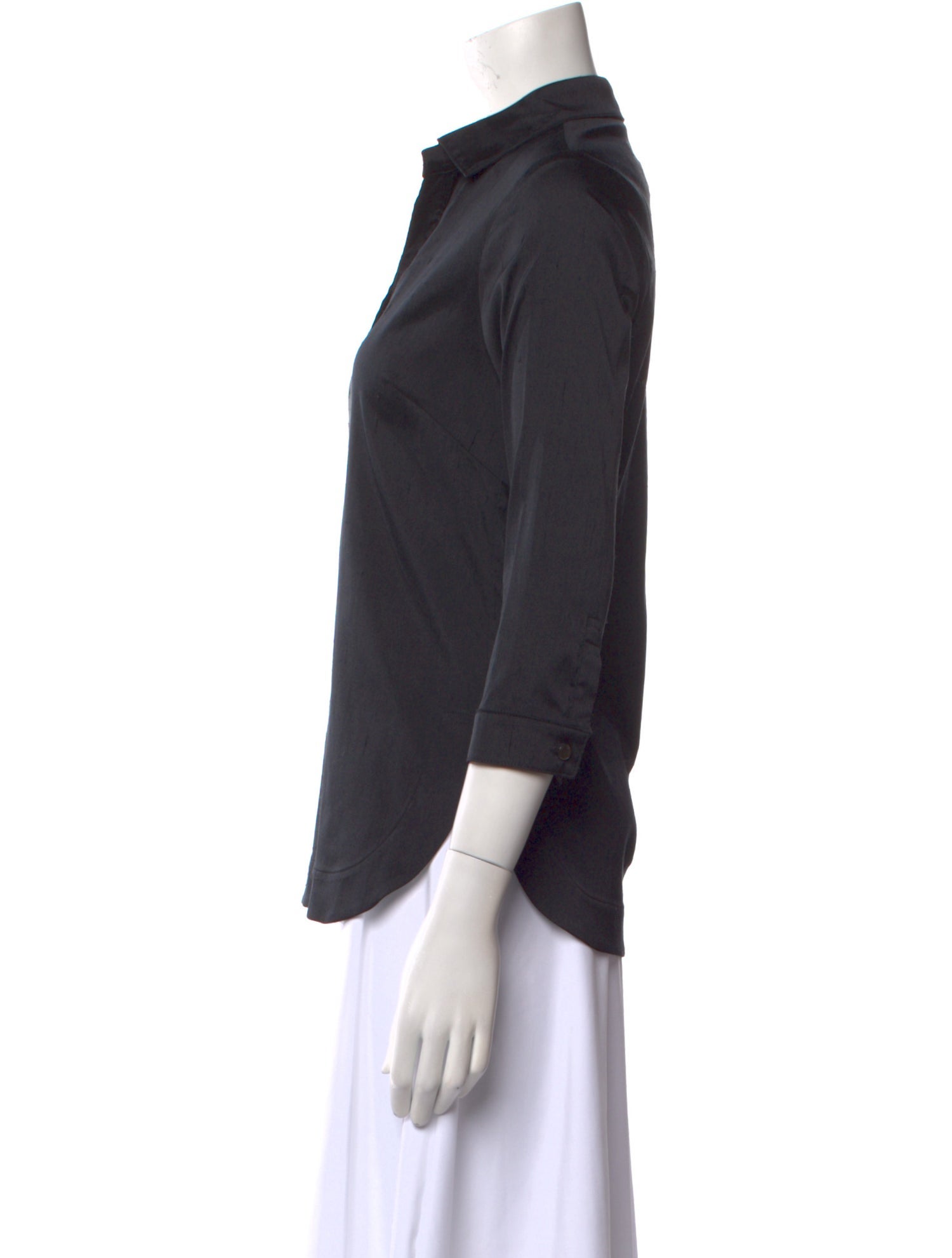 Leggiadro Silk Three-Quarter Sleeve Top w/ Tags