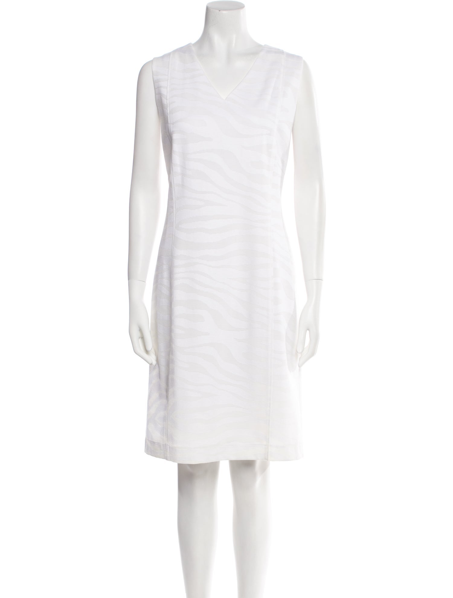 Leggiadro V-Neck Knee-Length Dress w/ Tags