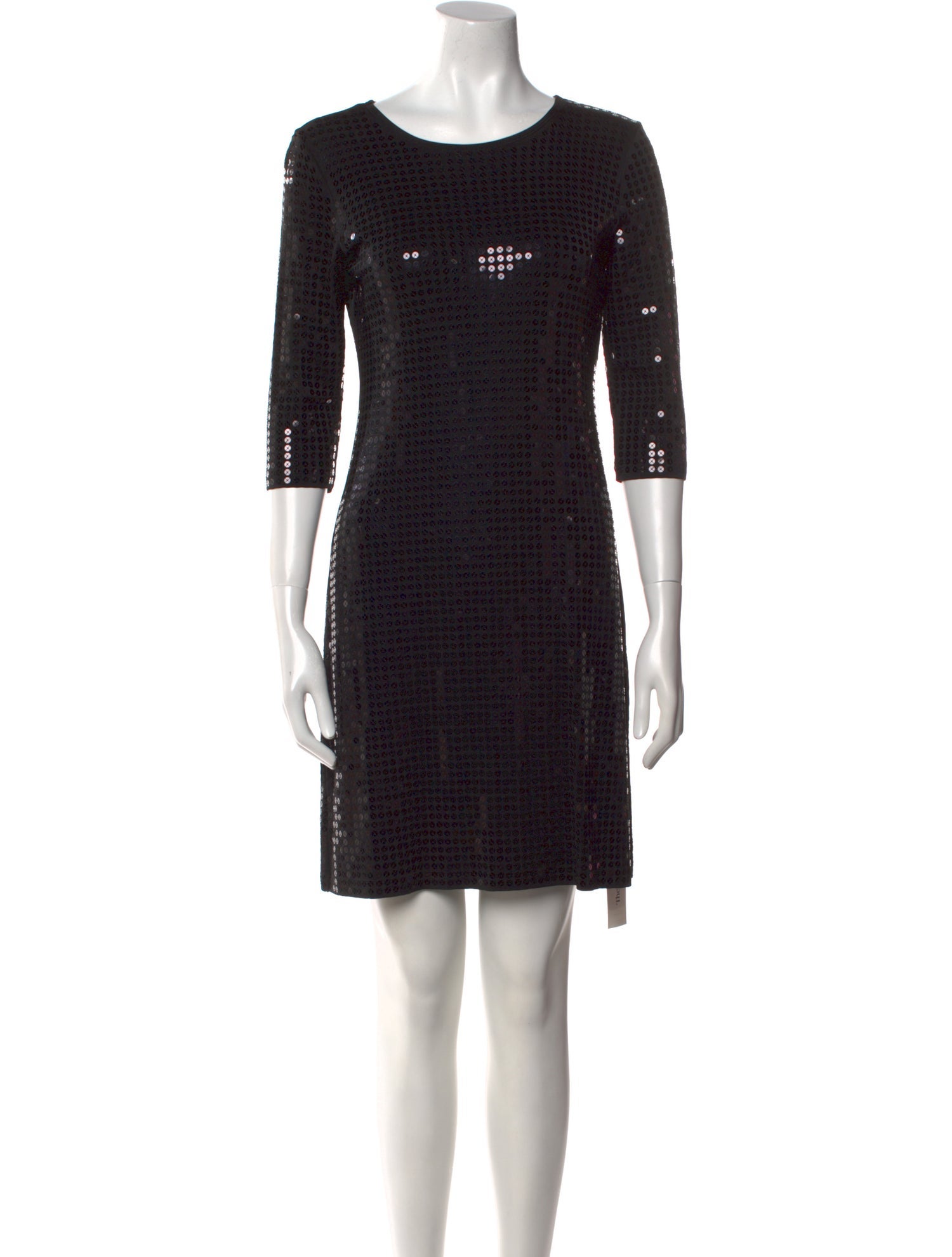 Leggiadro Scoop Neck Mini Dress