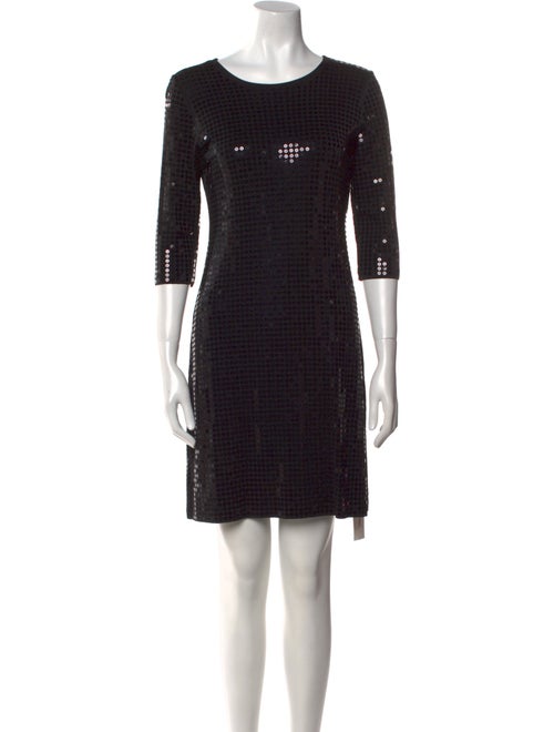 Leggiadro Scoop Neck Mini Dress