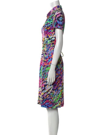 Leggiadro Printed Knee-Length Dress