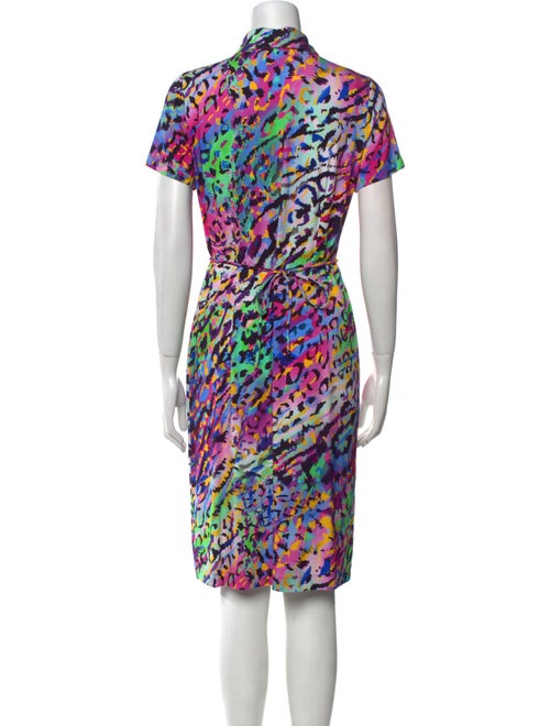 Leggiadro Printed Knee-Length Dress