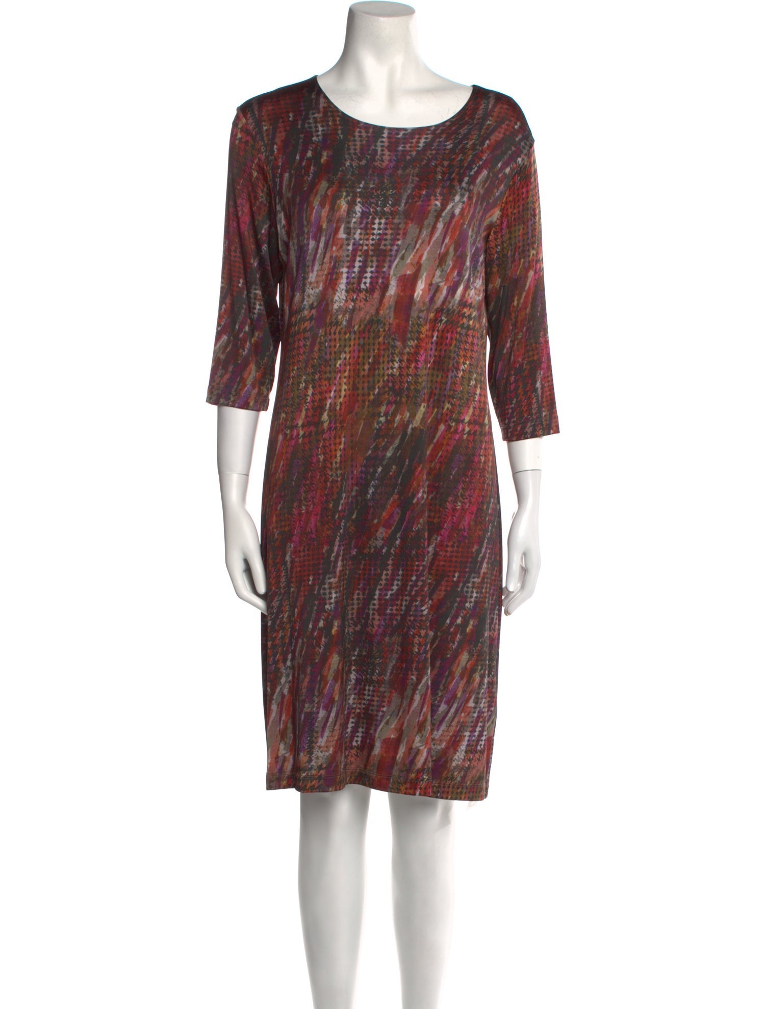 Leggiadro Printed Knee-Length Dress