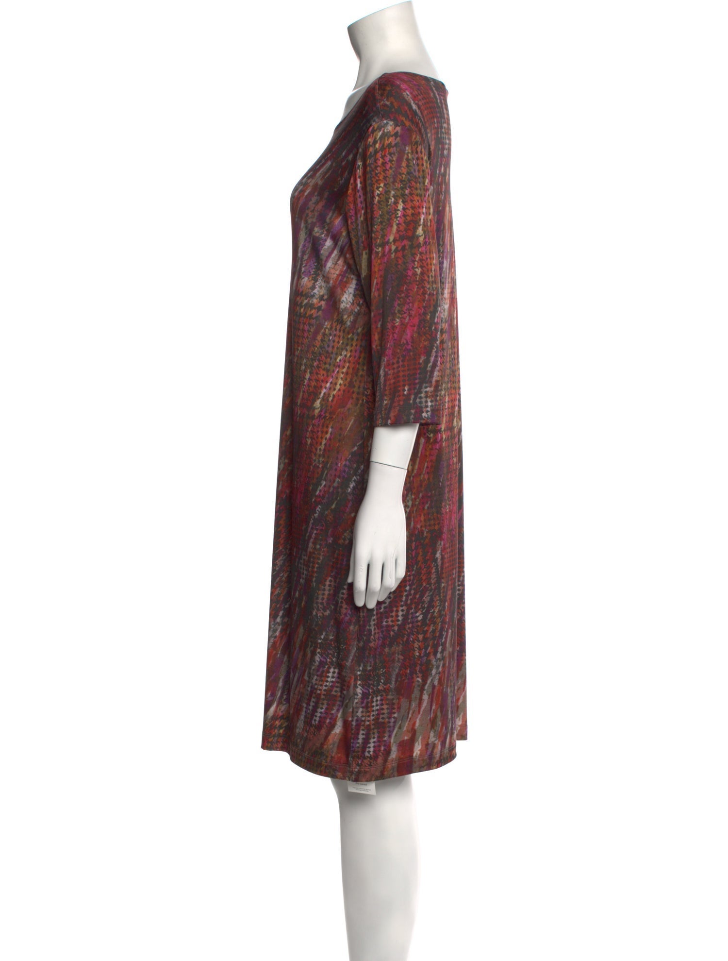 Leggiadro Printed Knee-Length Dress