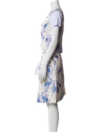 Leggiadro Silk Printed Skirt Set