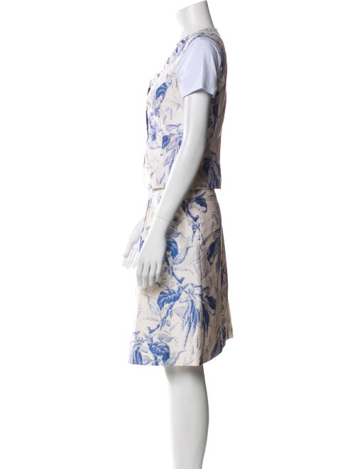 Leggiadro Silk Printed Skirt Set