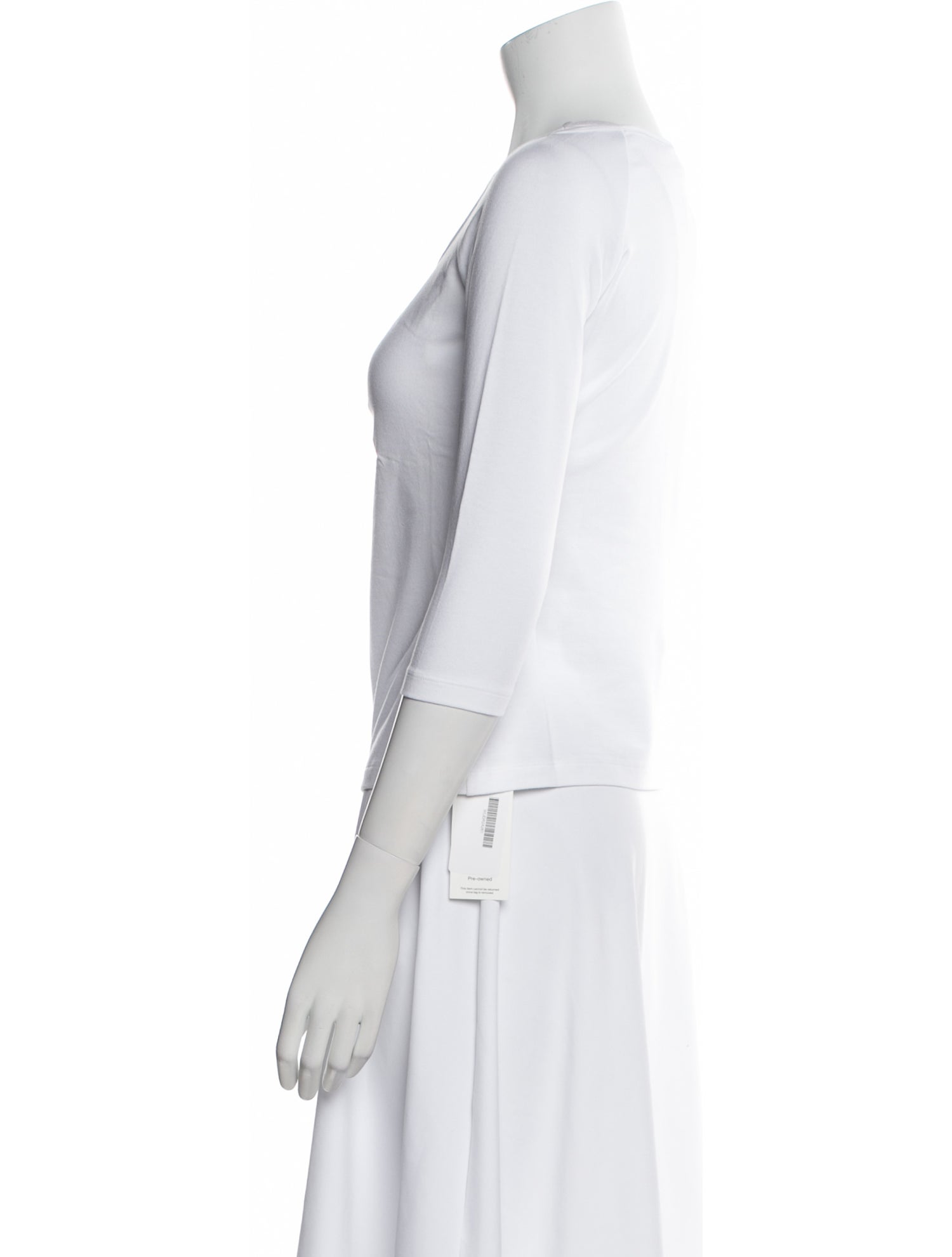 Leggiadro V-Neck Three-Quarter Sleeve Top