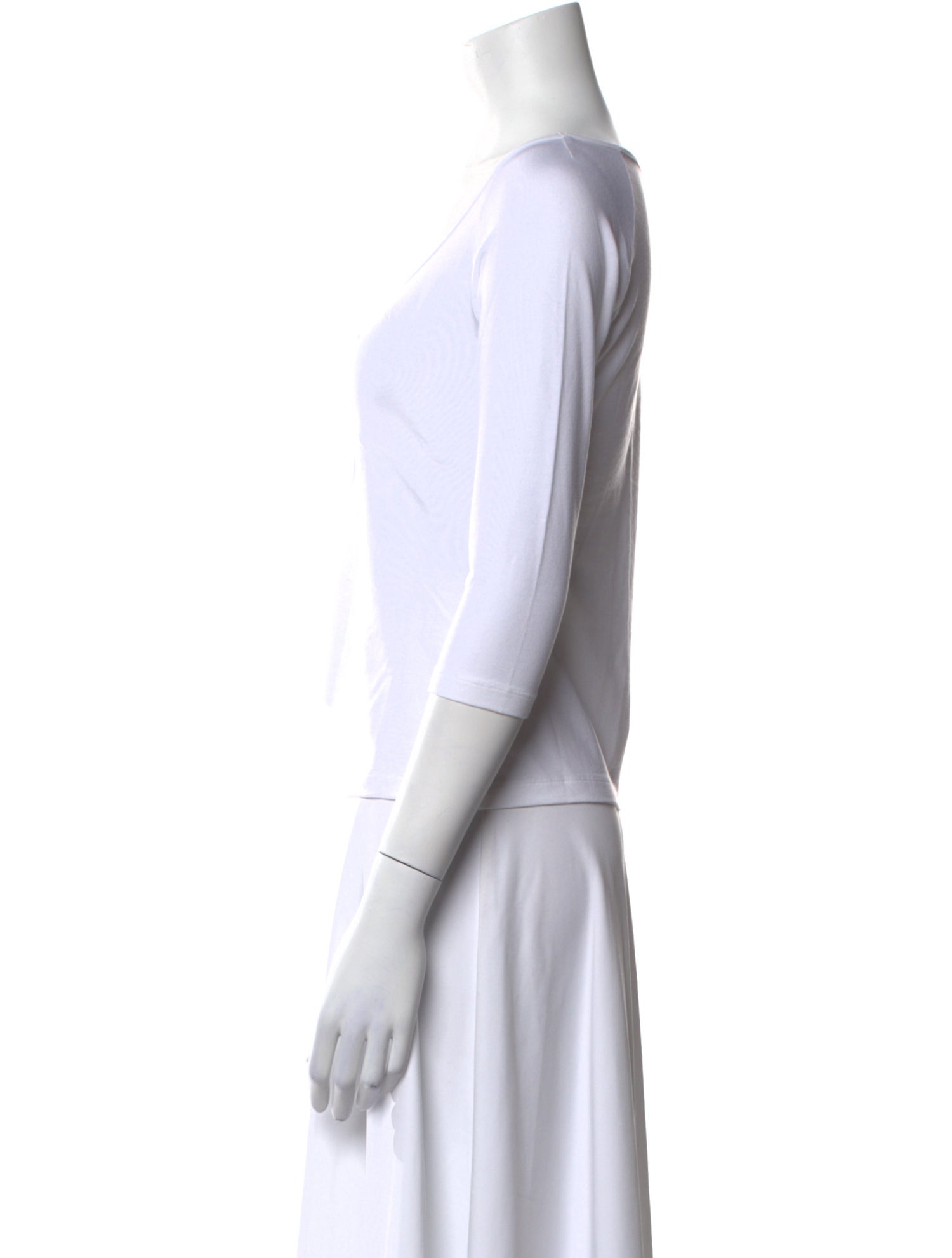 Leggiadro Scoop Neck Three-Quarter Sleeve Top w/ Tags