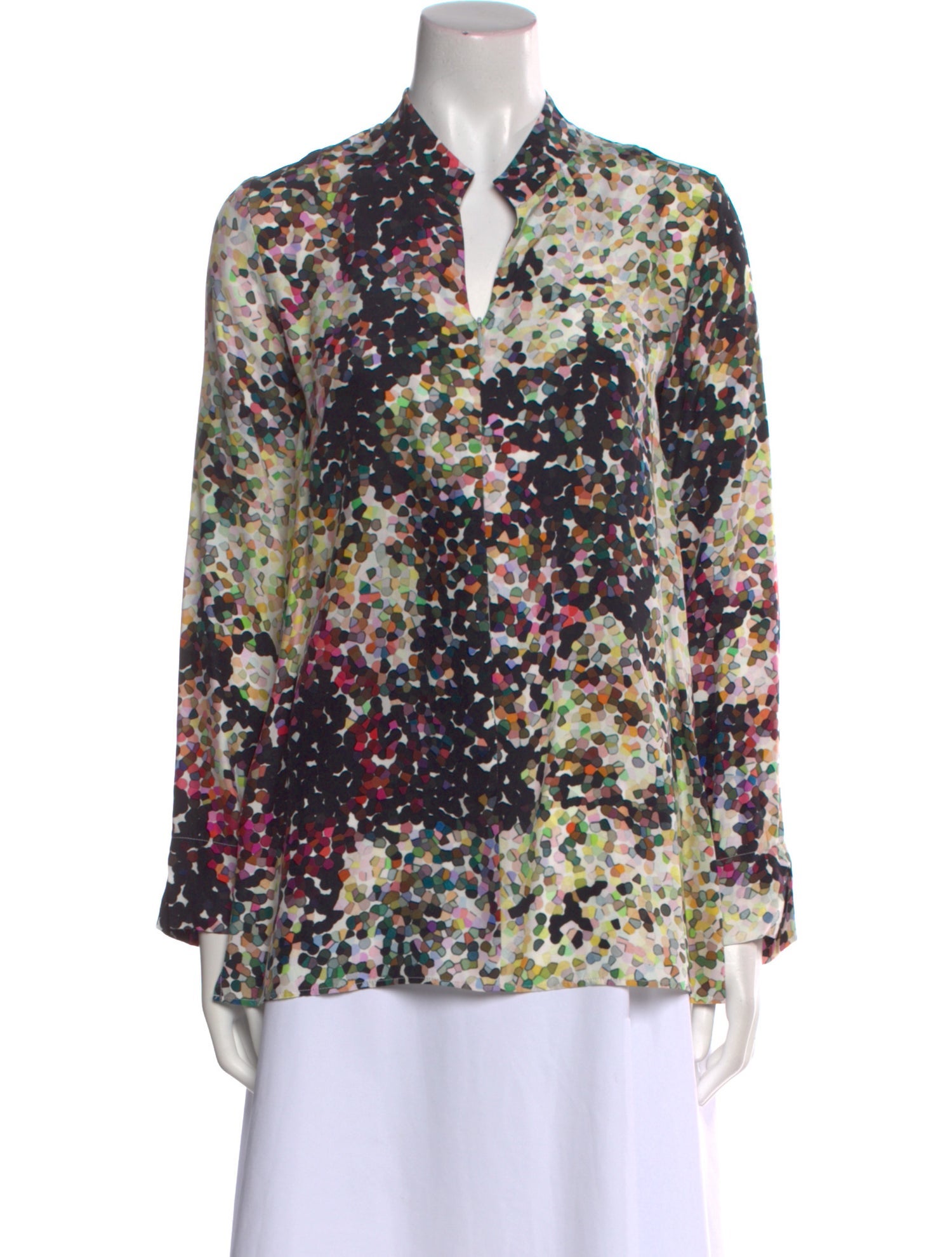 Leggiadro Silk Floral Print Blouse