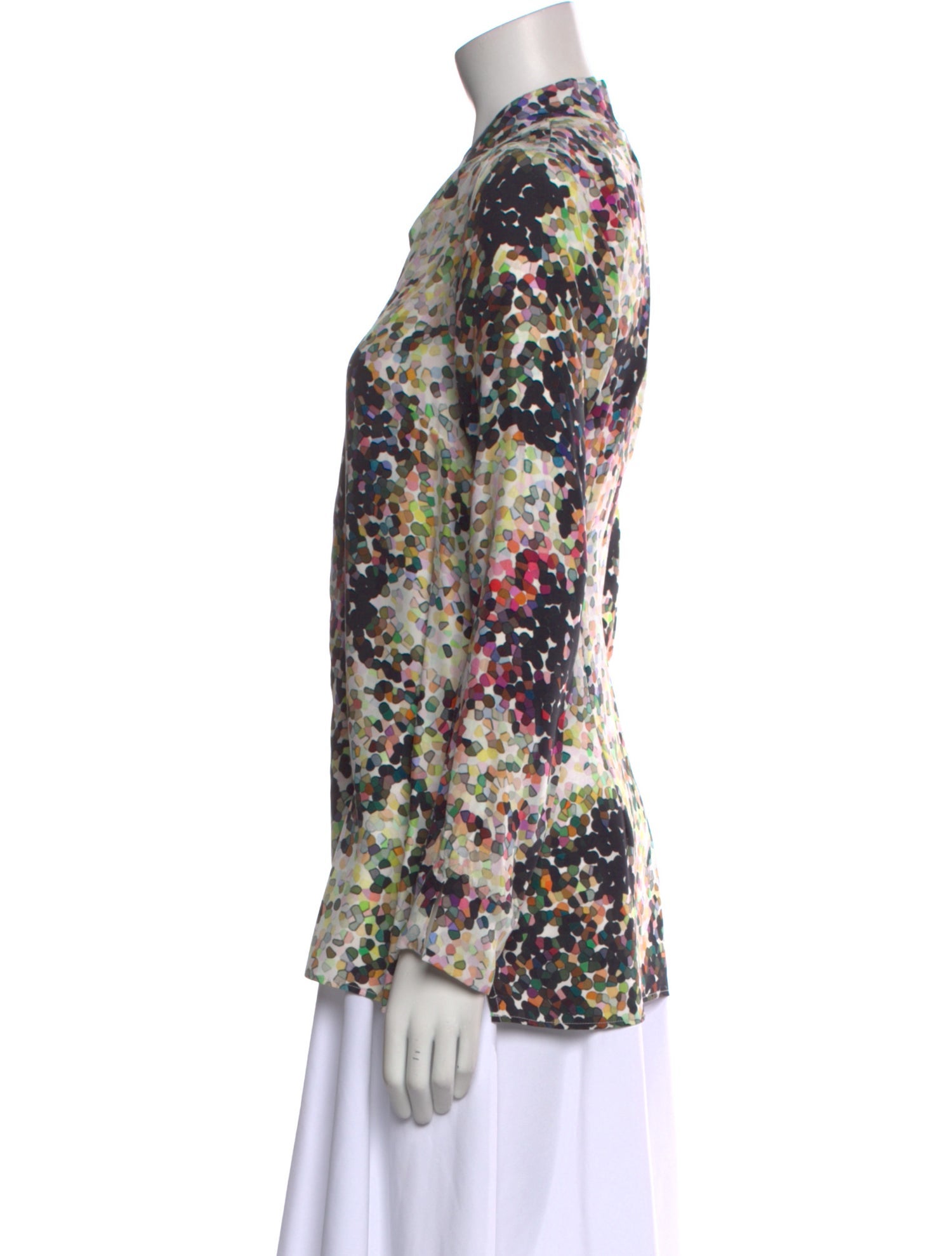 Leggiadro Silk Floral Print Blouse