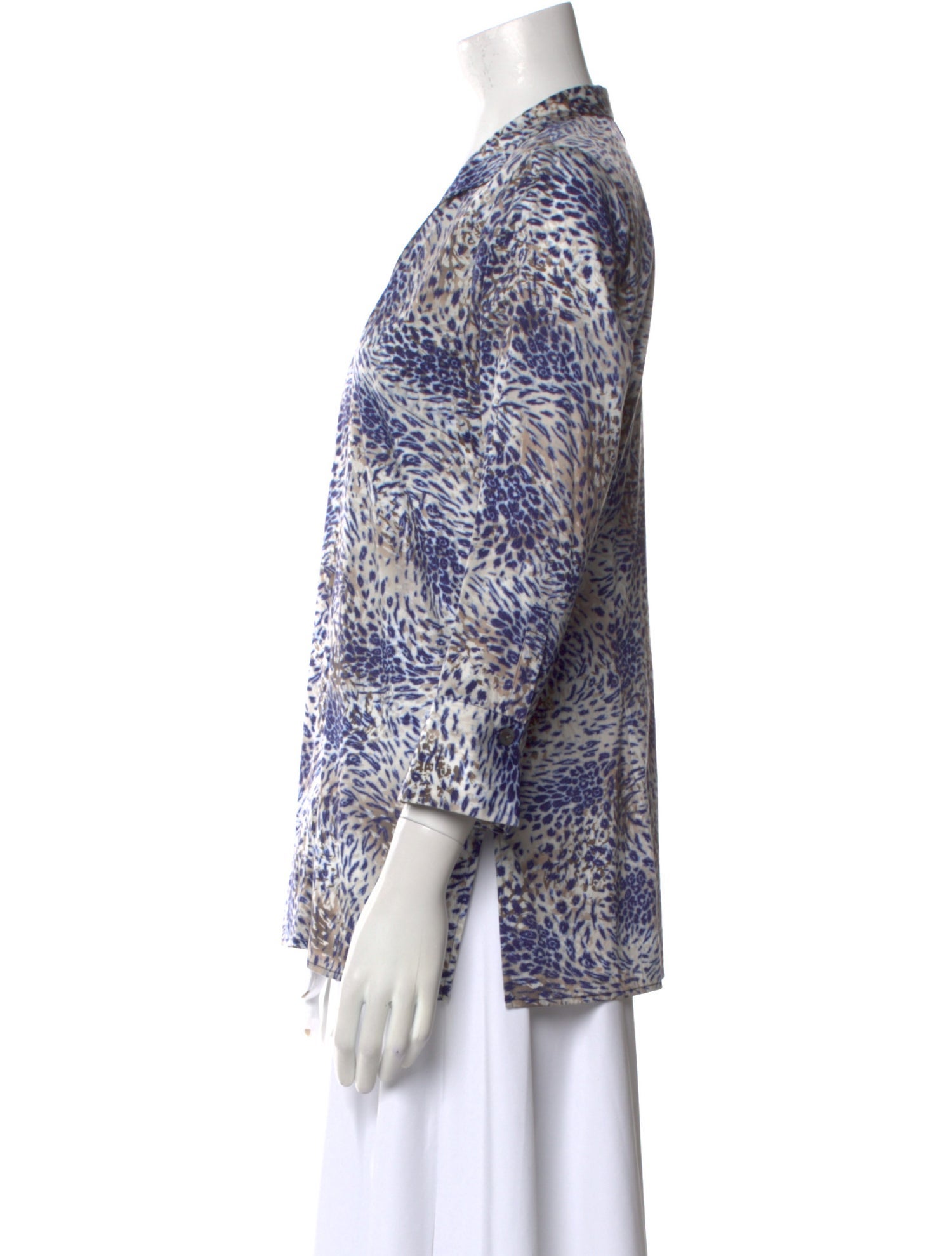 Leggiadro Printed V-Neck Polo w/ Tags