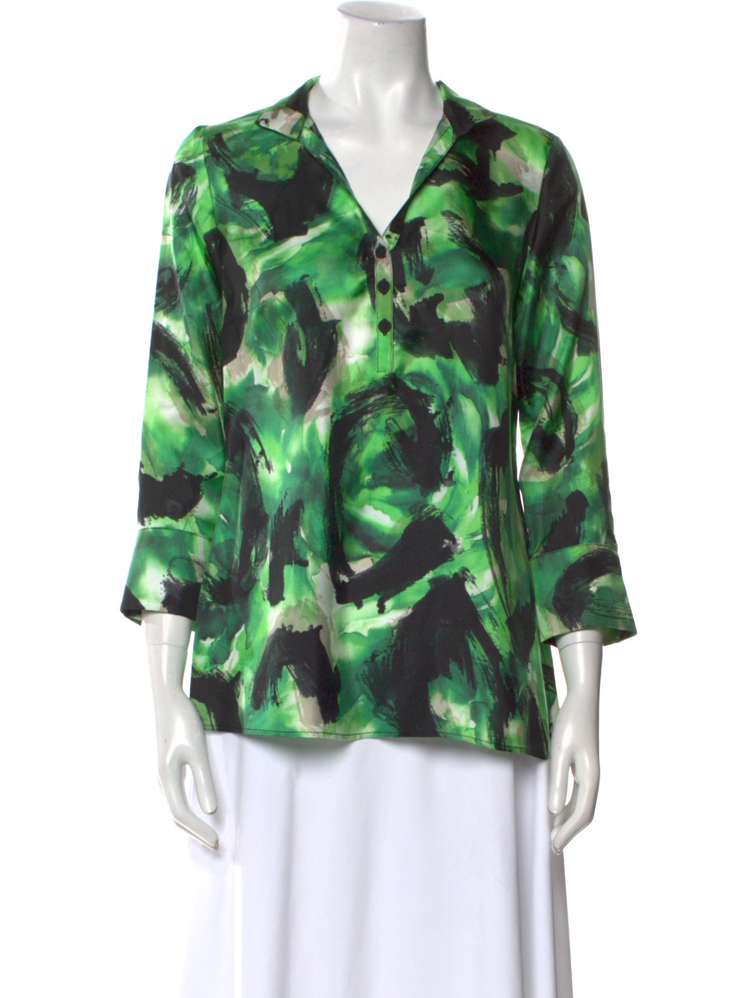 Leggiadro Silk Printed Blouse w/ Tags