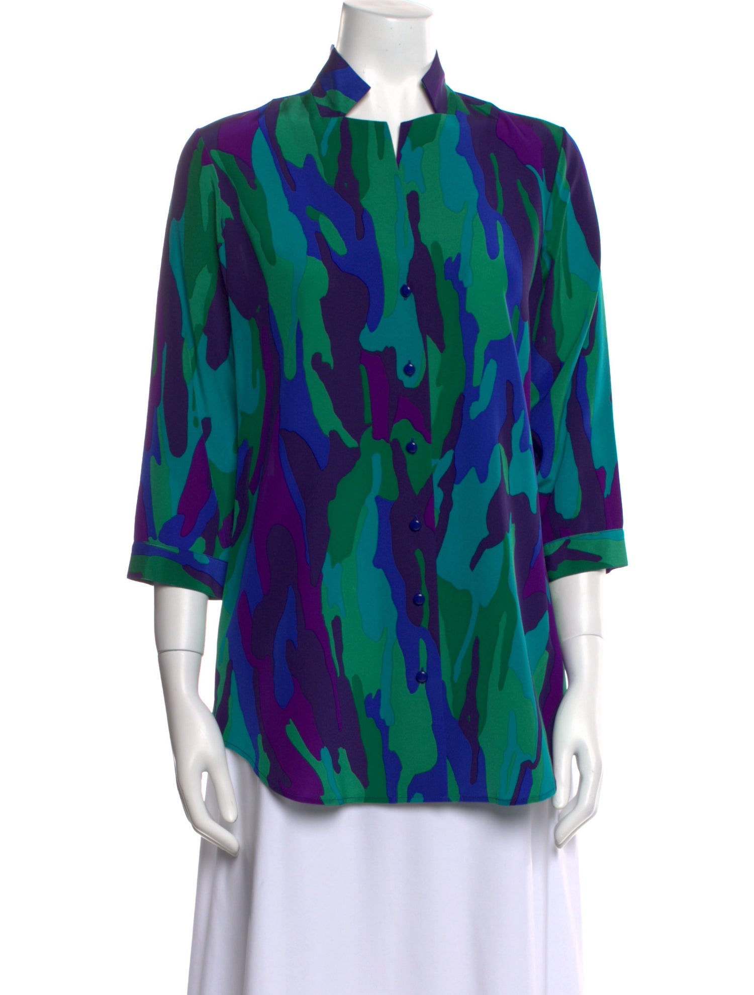 Leggiadro Silk Printed Blouse w/ Tags