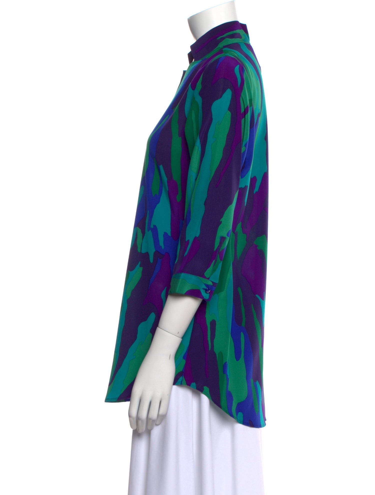 Leggiadro Silk Printed Blouse w/ Tags