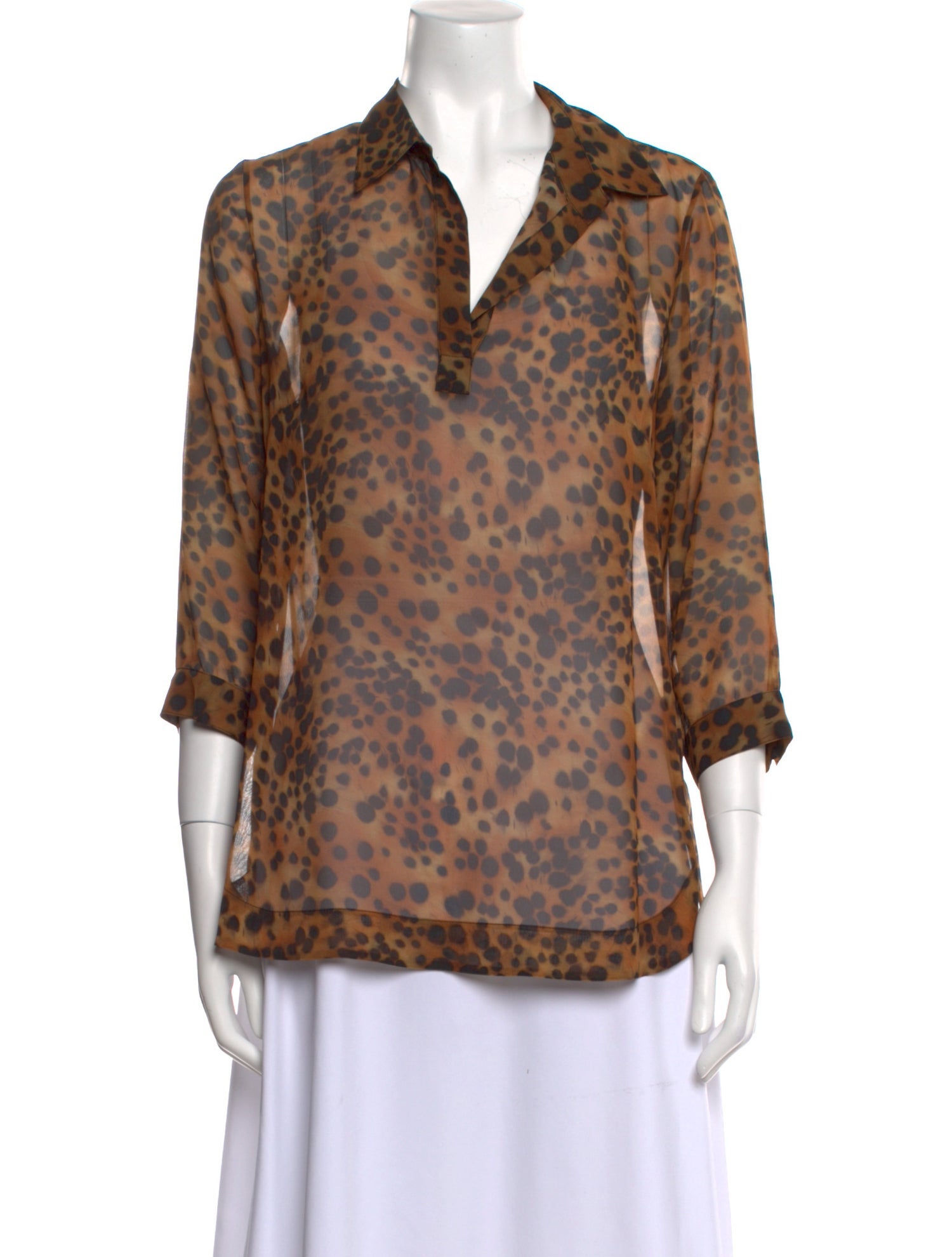 Leggiadro Silk Animal Print Polo w/ Tags