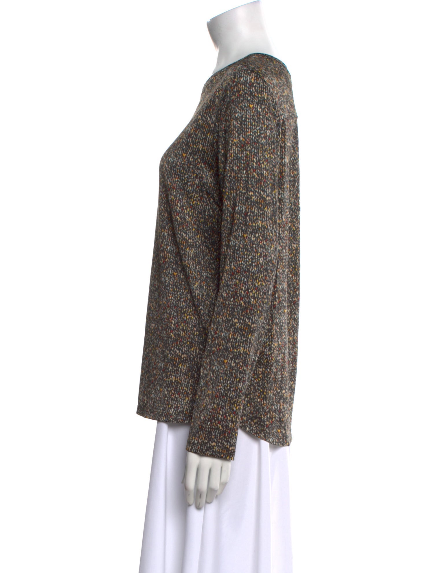 Leggiadro Printed Scoop Neck Sweatshirt