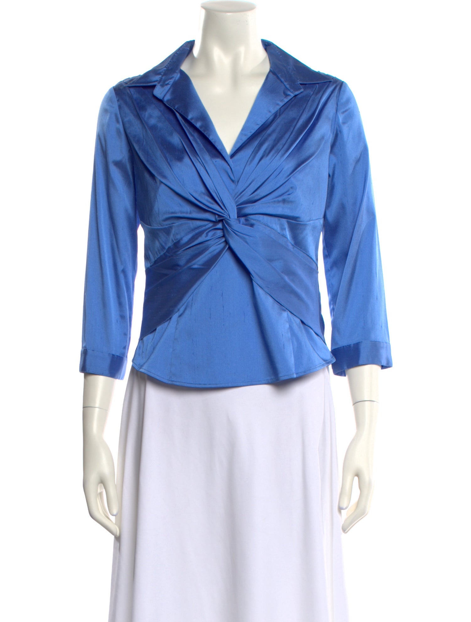 Leggiadro Silk Three-Quarter Sleeve Blouse w/ Tags