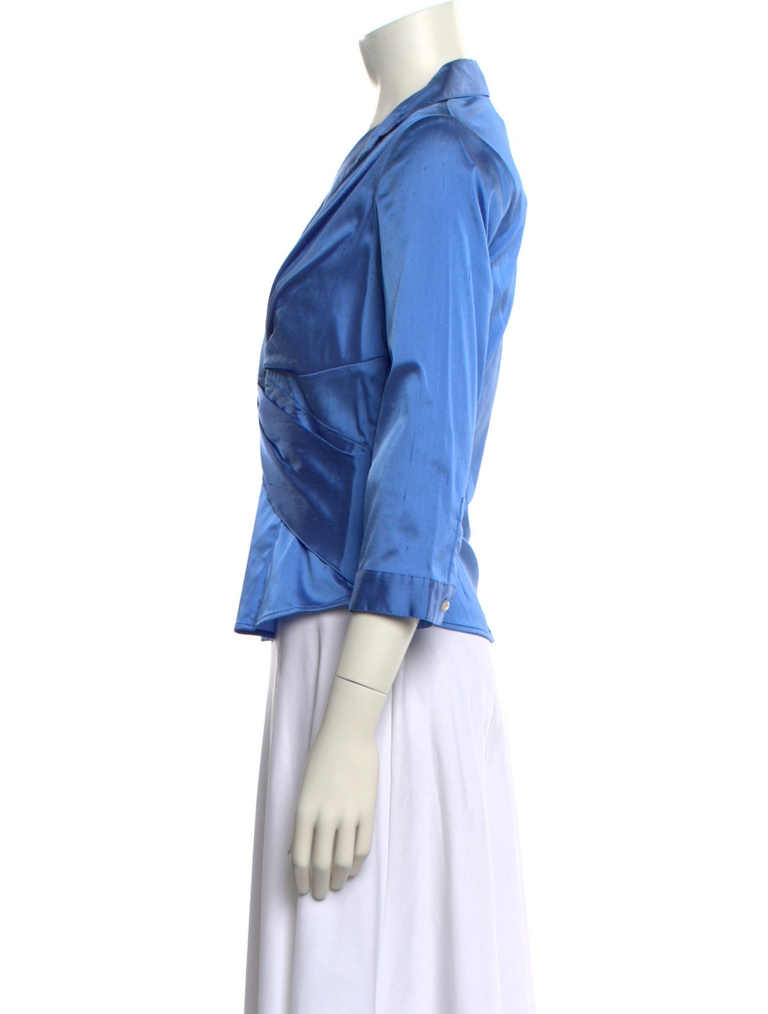 Leggiadro Silk Three-Quarter Sleeve Blouse w/ Tags