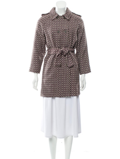 Liho Tweed Pattern Trench Coat w/ Tags Purple